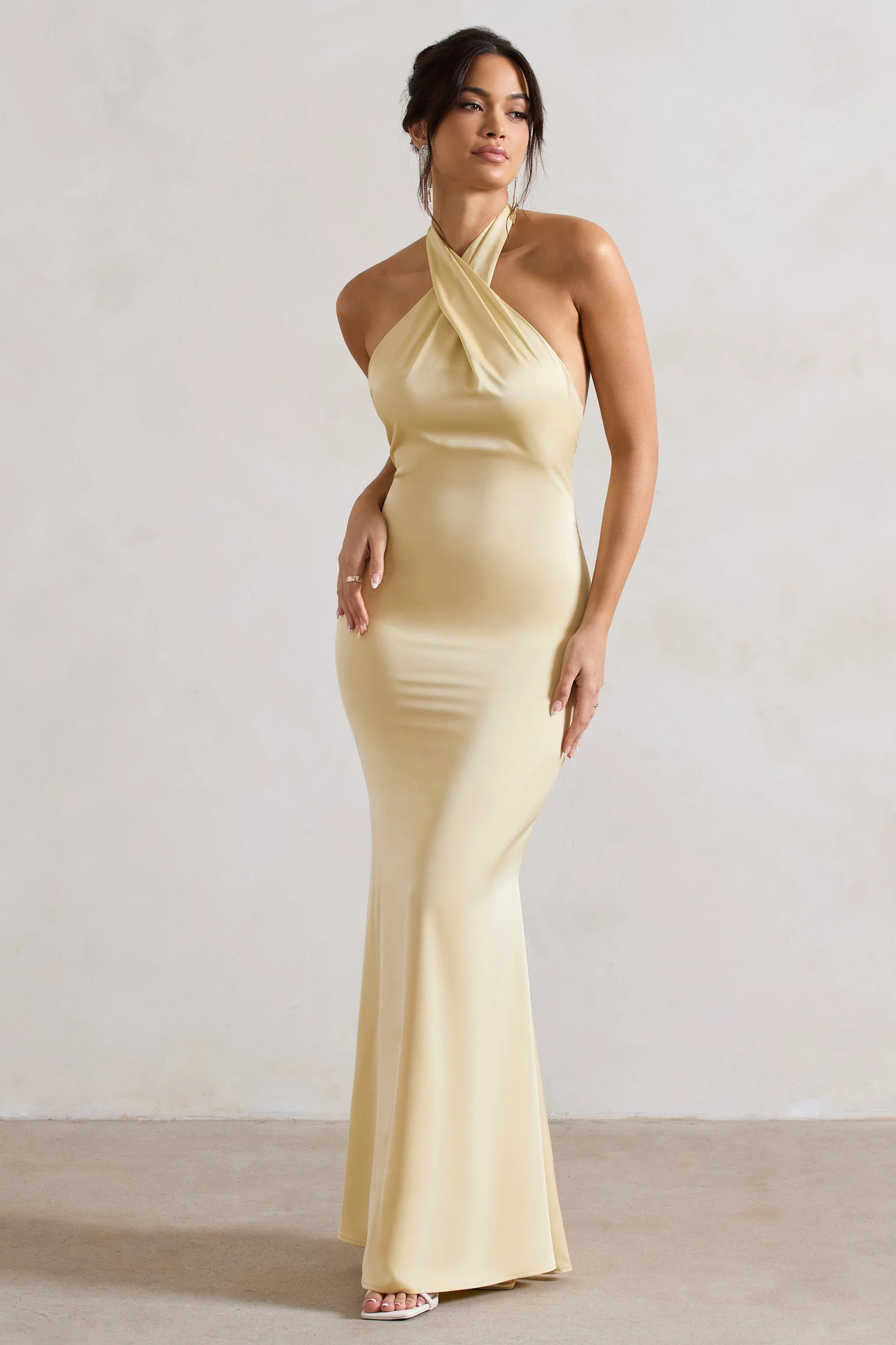 2237-unbeatable-lemon-satin-cross-over-halter-neck-maxi-dress-1.webp