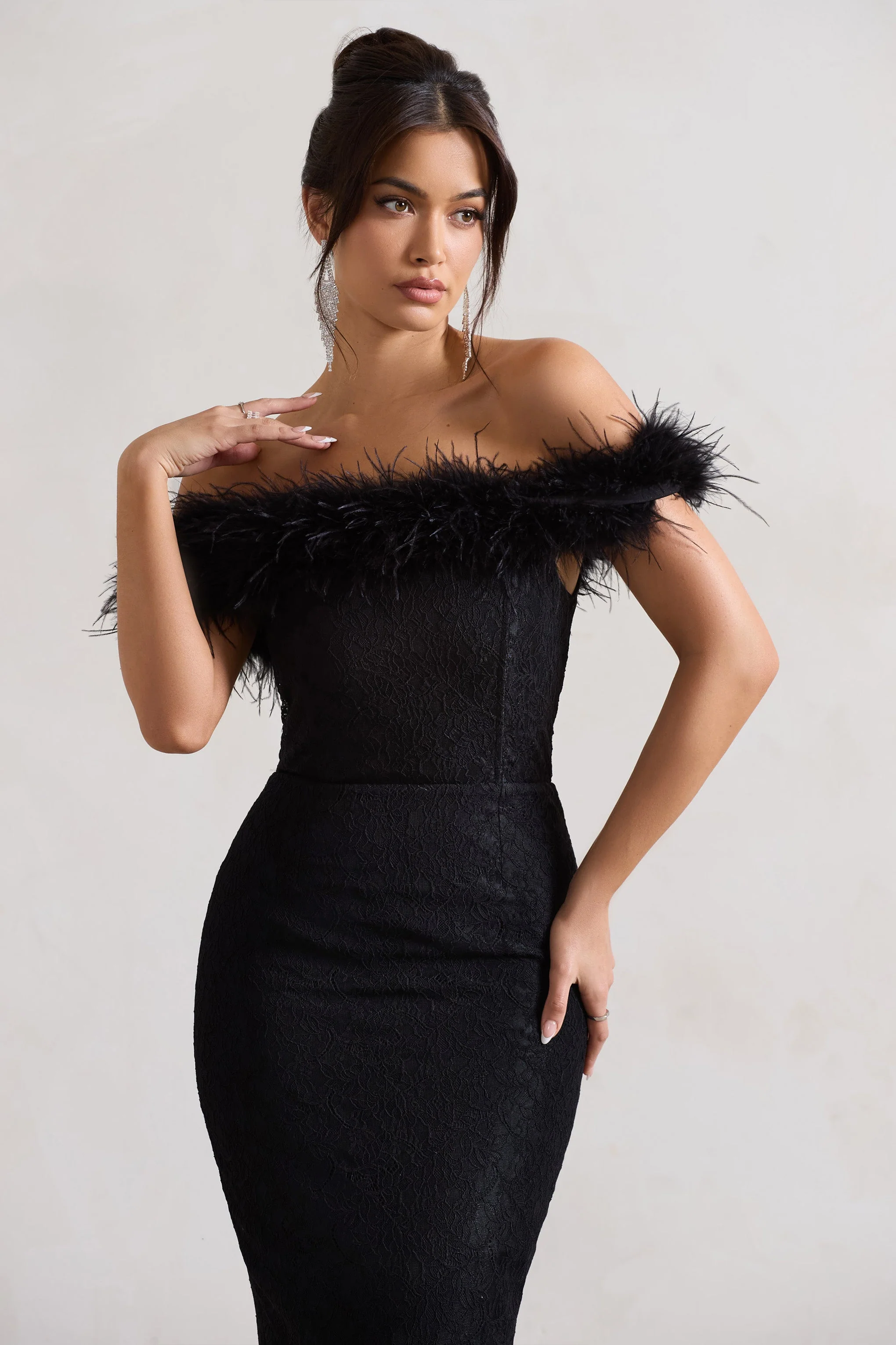 2537-maiden-black-lace-bardot-midi-dress-with-feather-trim-1.webp