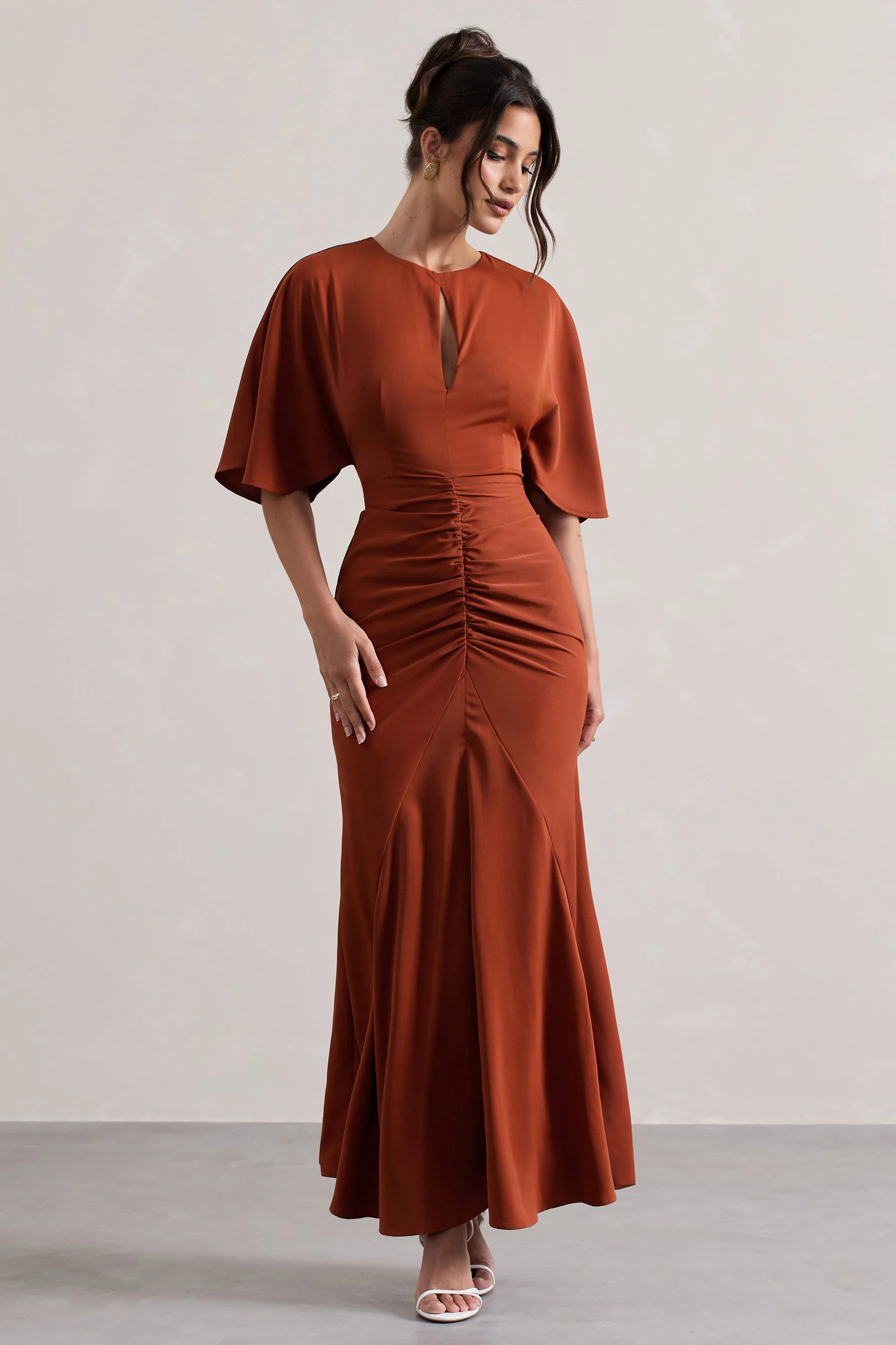 2616-elidy-terracotta-ruched-flutter-sleeve-cut-out-maxi-dress-1.webp
