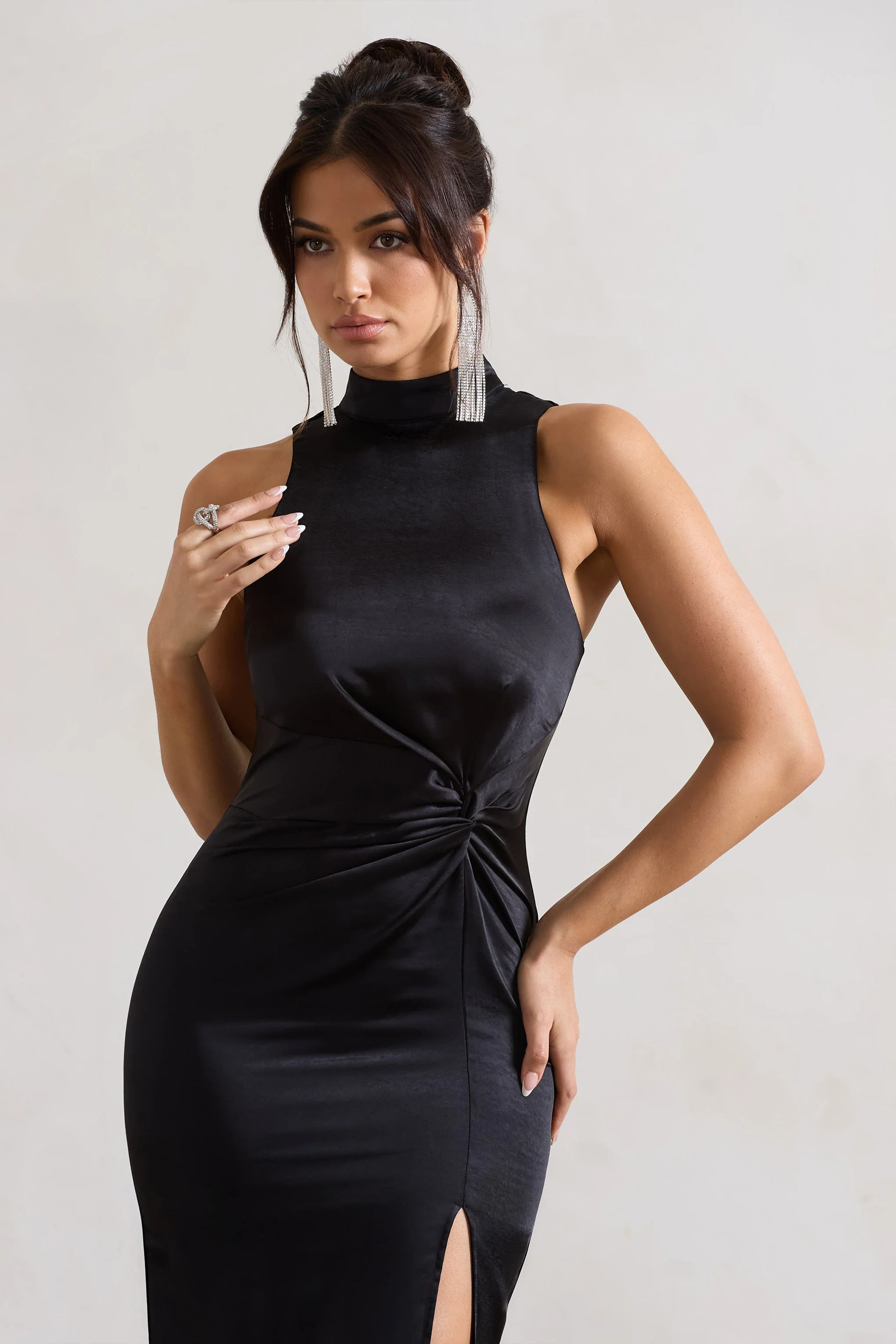 2988-zoe-black-satin-twist-split-maxi-dress-with-feather-trim-1.webp