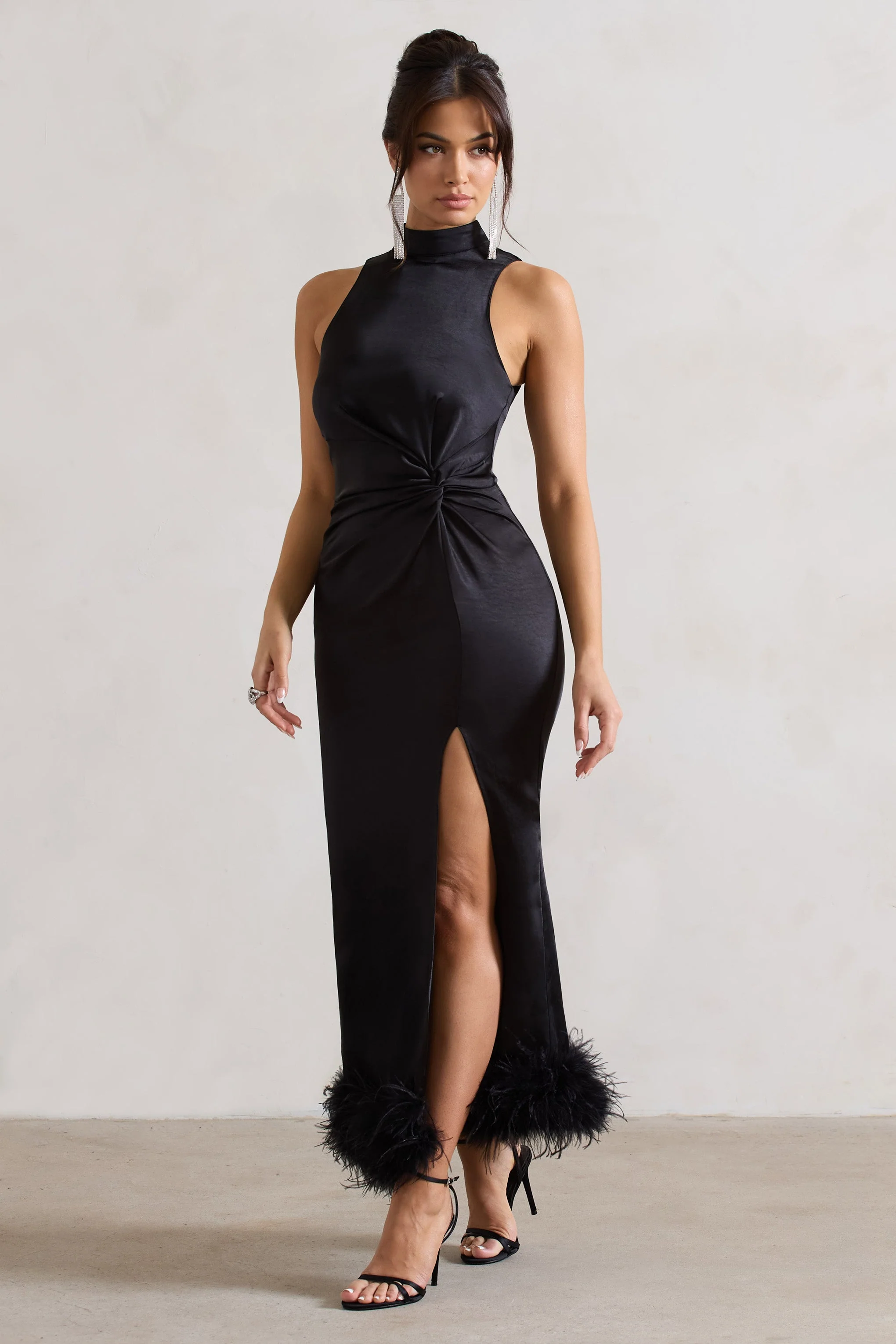 2988-zoe-black-satin-twist-split-maxi-dress-with-feather-trim-1.webp