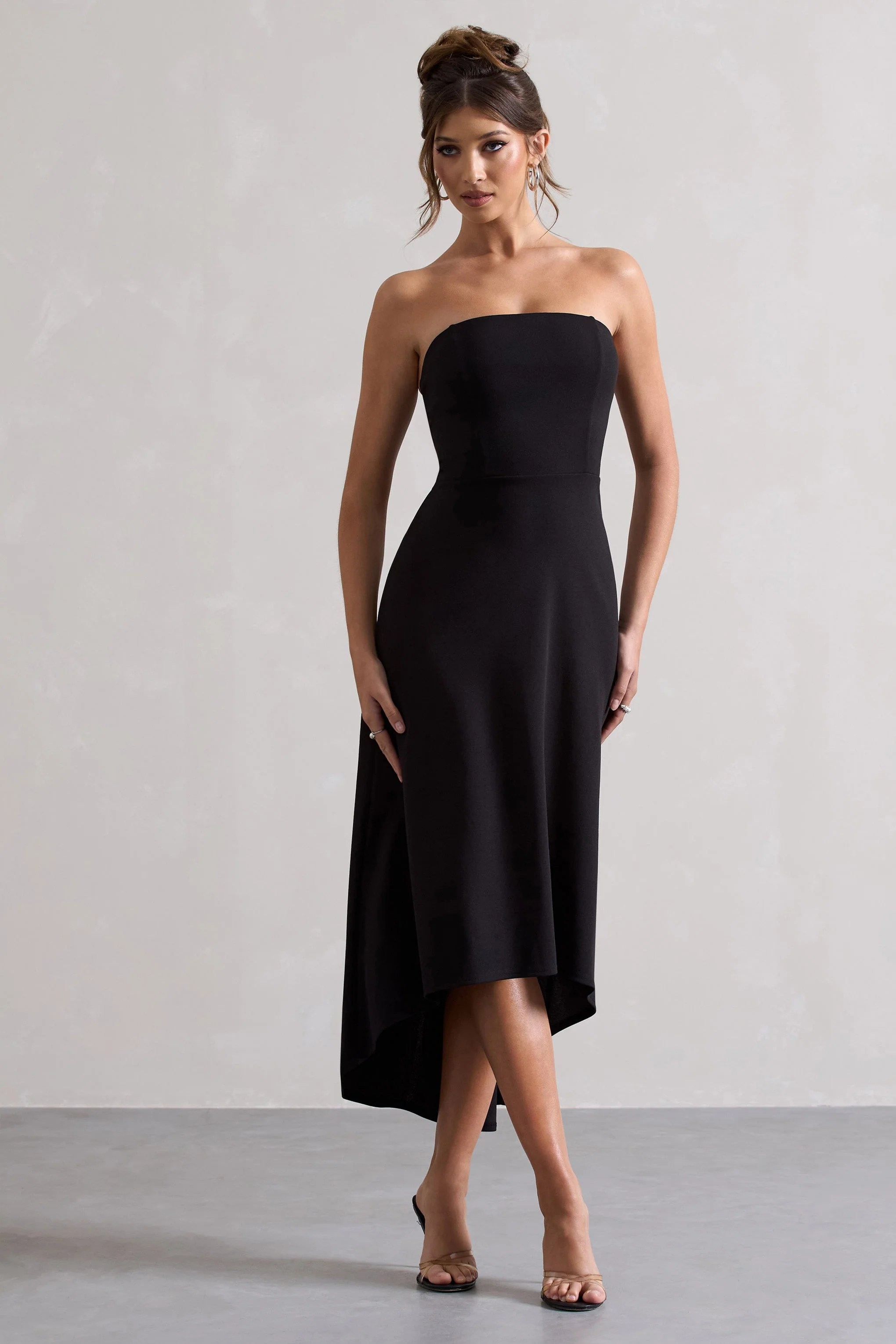 3146-ariela-black-bandeau-high-low-midi-dress-1.webp