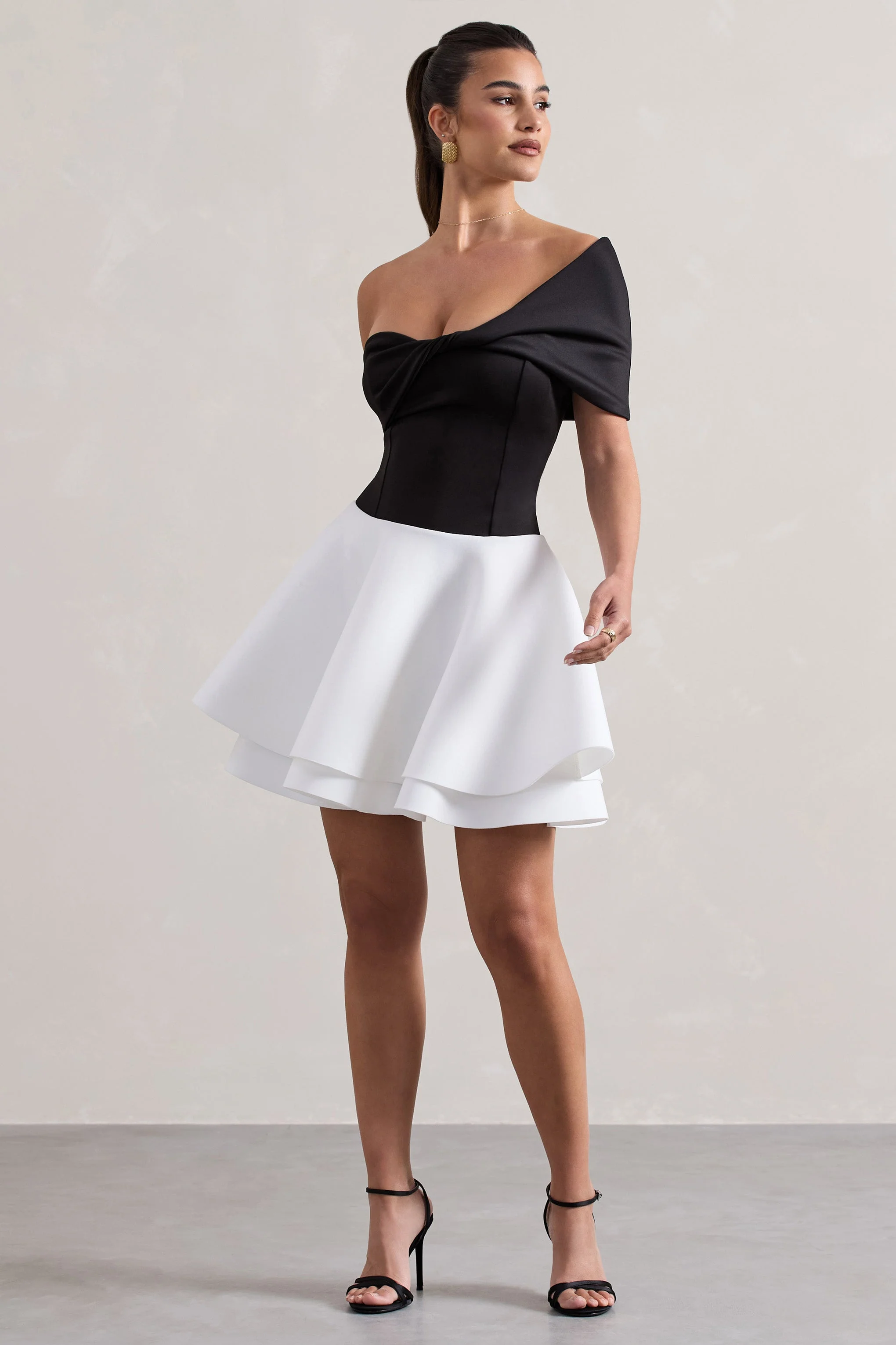 3846-effie-black-white-twisted-bardot-skater-mini-dress-1.webp