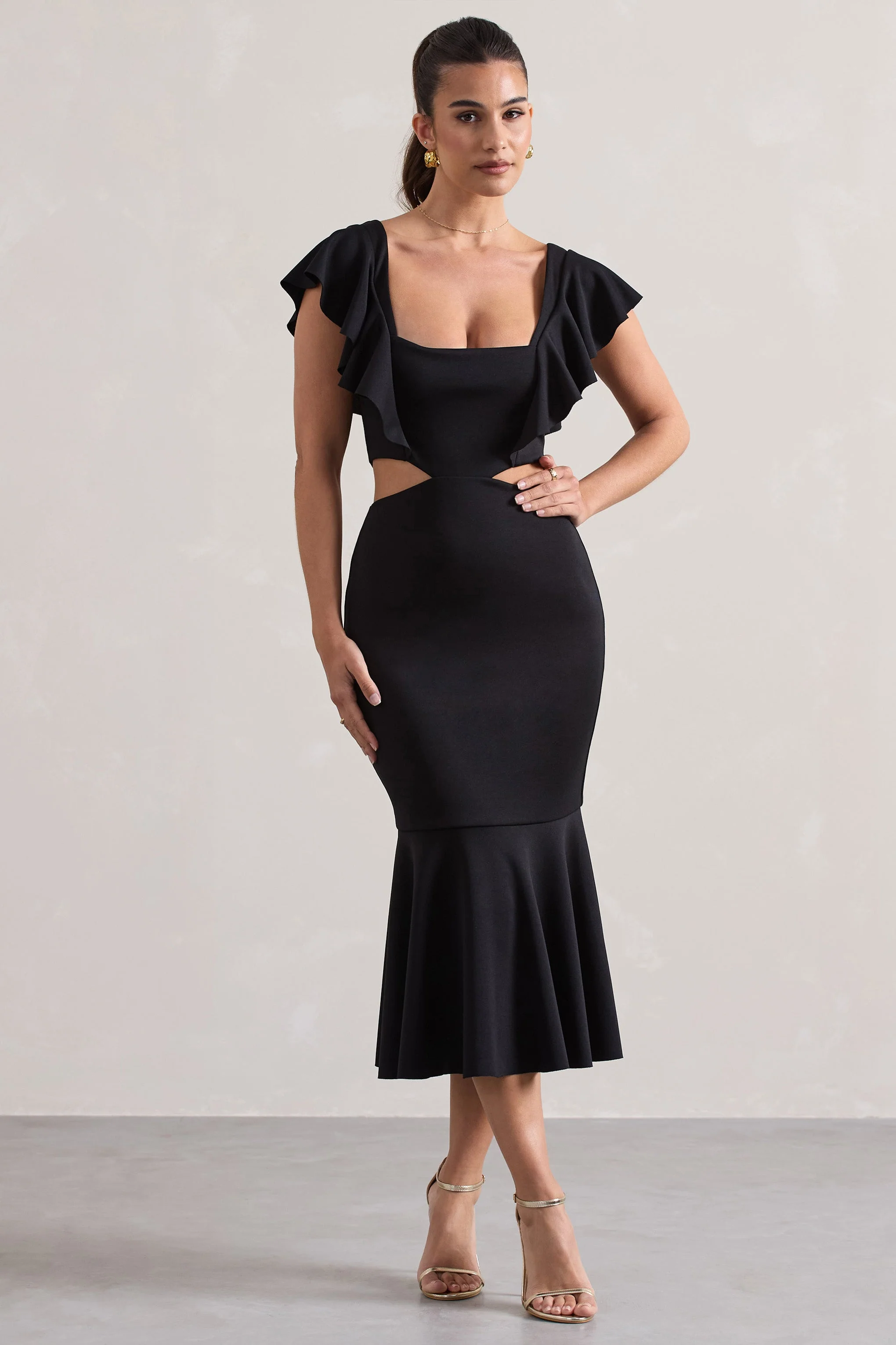 3939-macey-black-square-neck-cut-out-ruffled-midi-dress-1.webp
