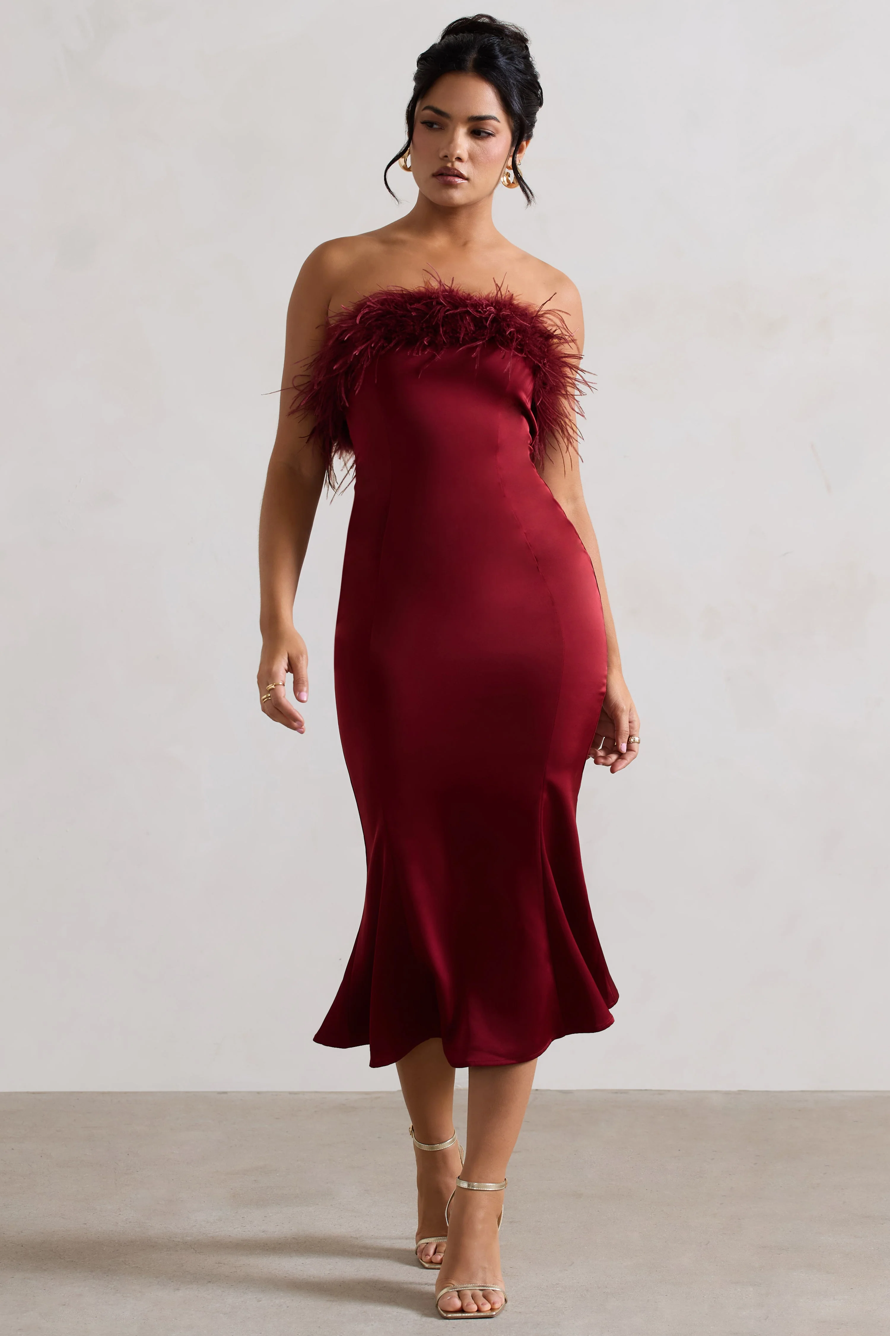 3985-one-and-only-berry-satin-feather-trim-bandeau-midi-dress-1.webp