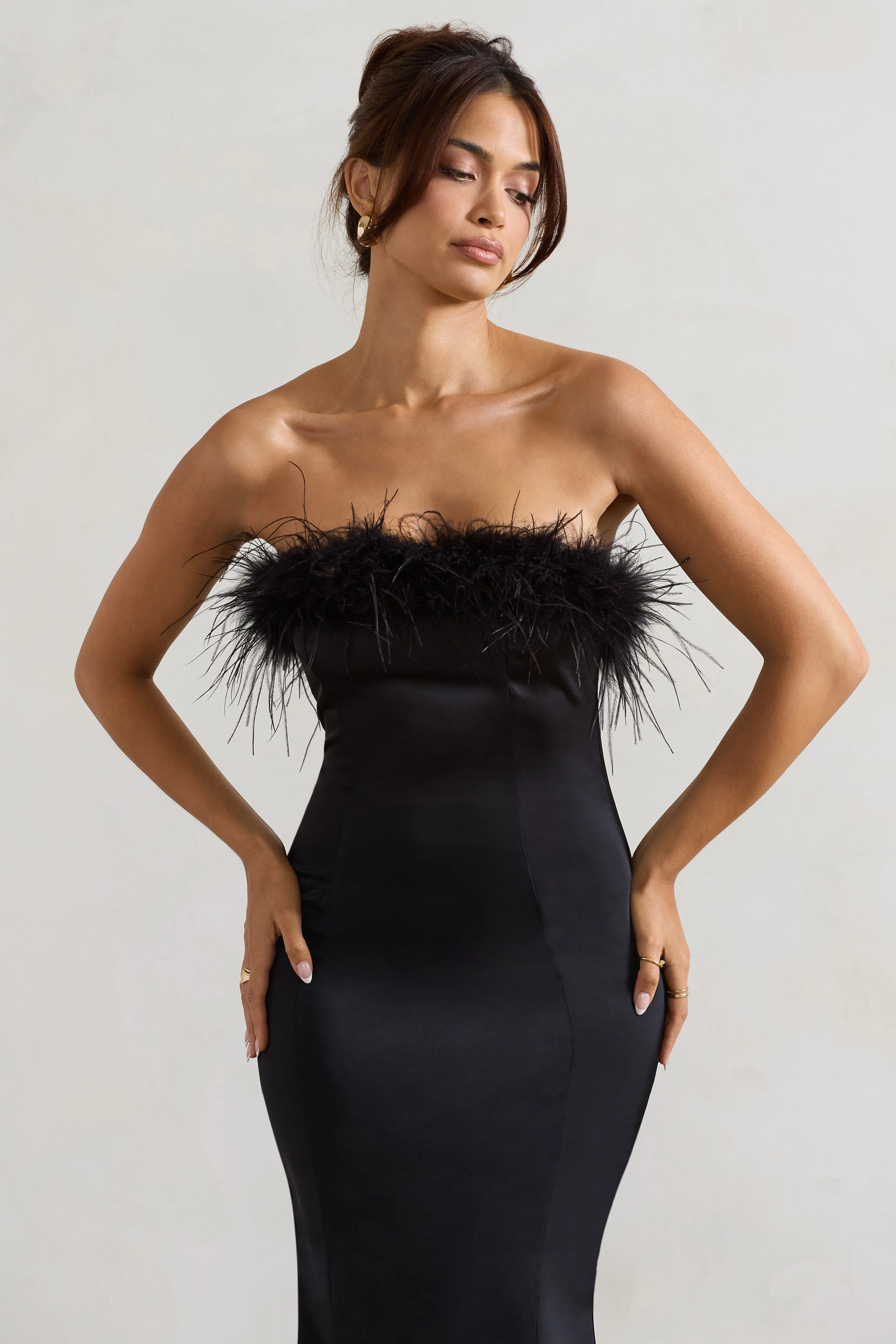 3992-one-and-only-black-satin-feather-trim-bandeau-midi-dress-1.webp