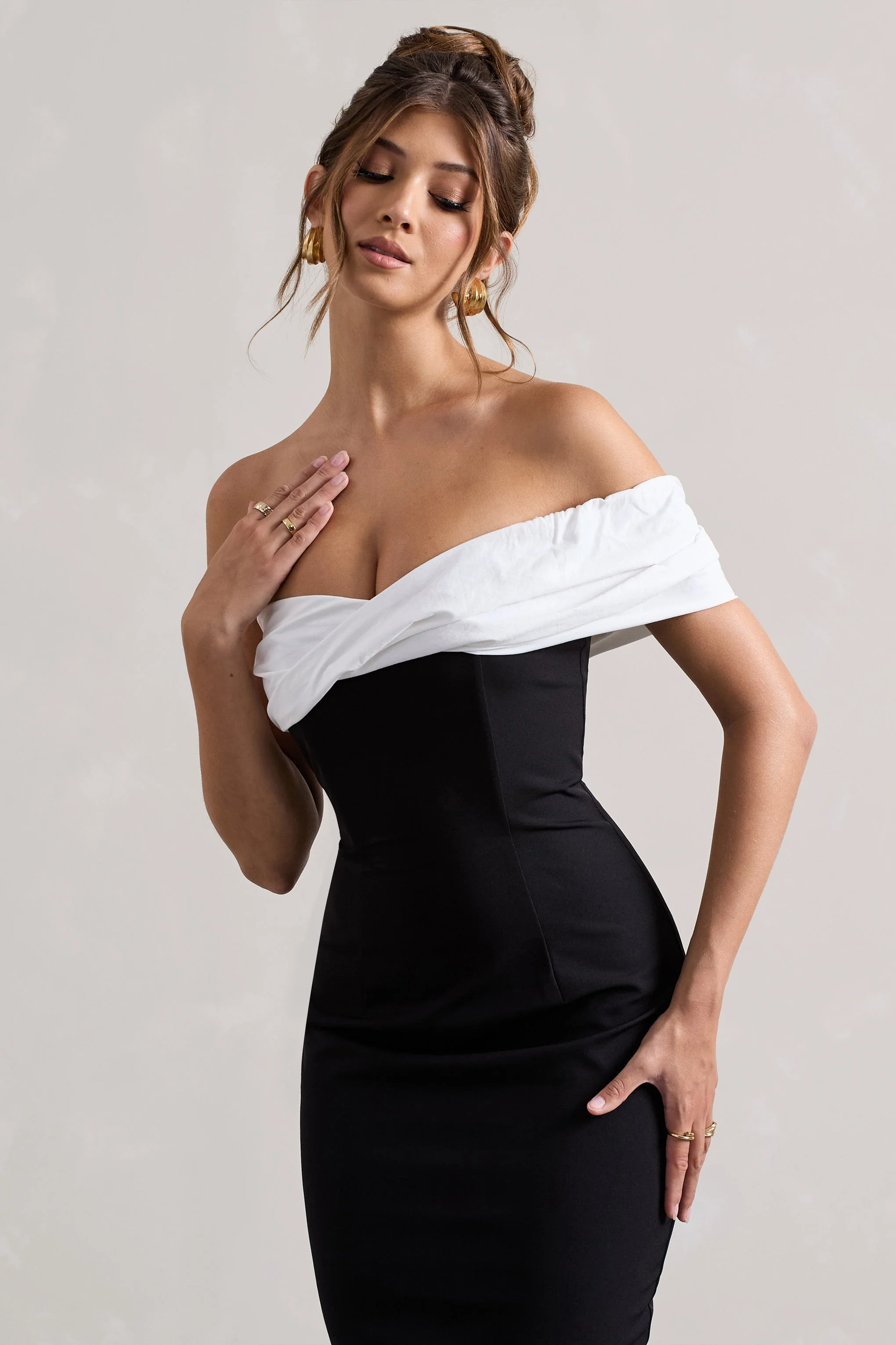 4006-pearl-black-twisted-bardot-tailored-midi-dress-1.webp