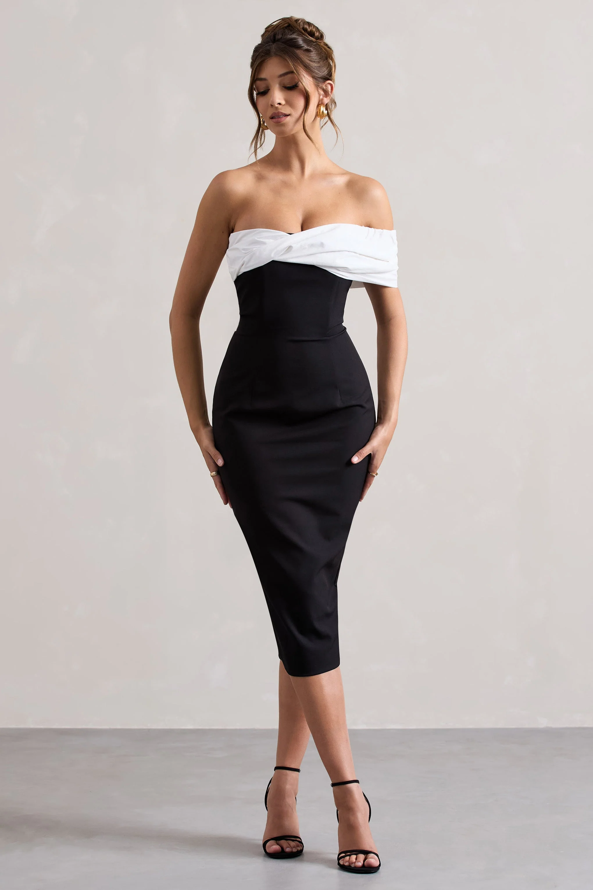 4006-pearl-black-twisted-bardot-tailored-midi-dress-1.webp