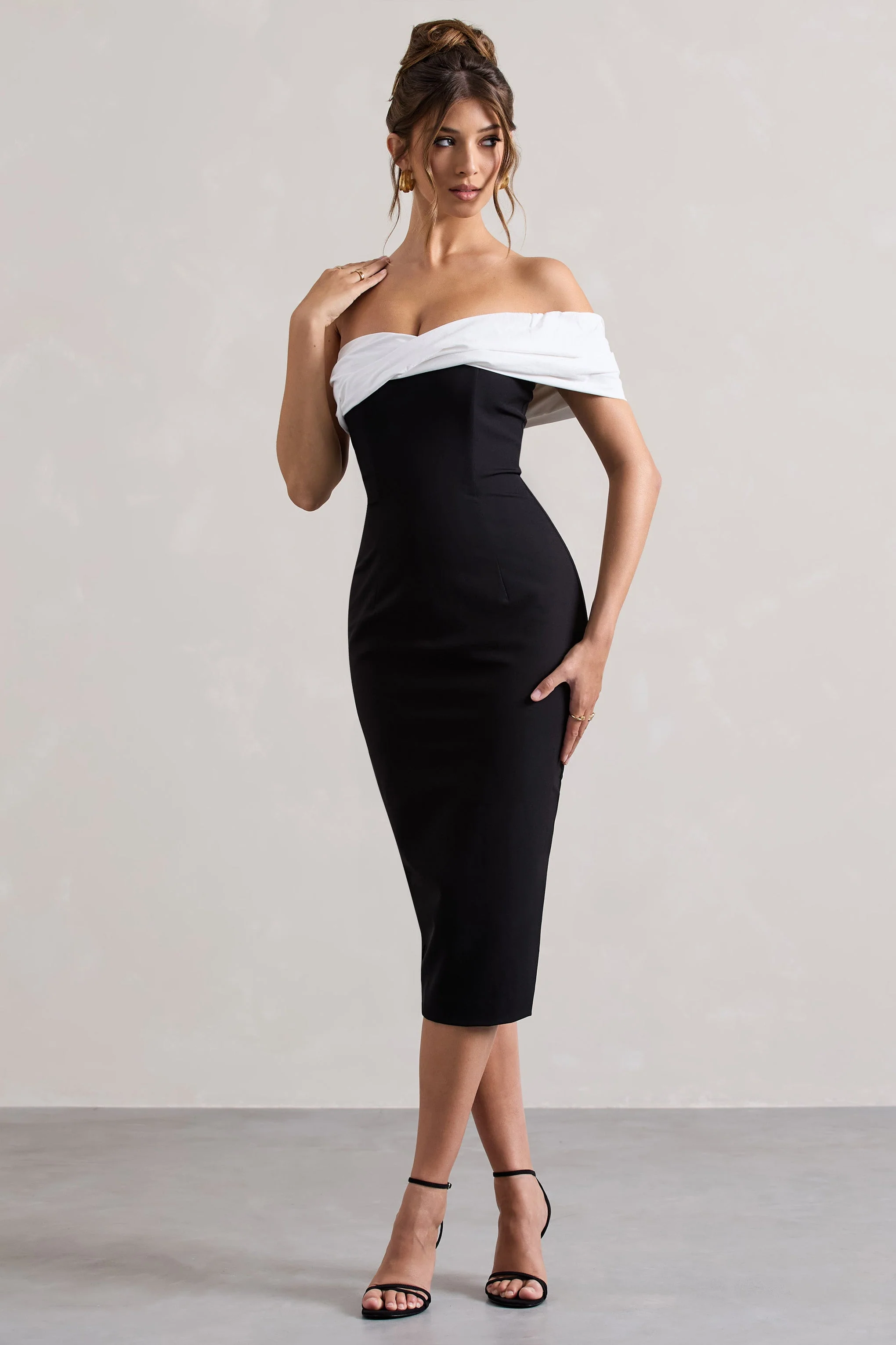 4006-pearl-black-twisted-bardot-tailored-midi-dress-1.webp
