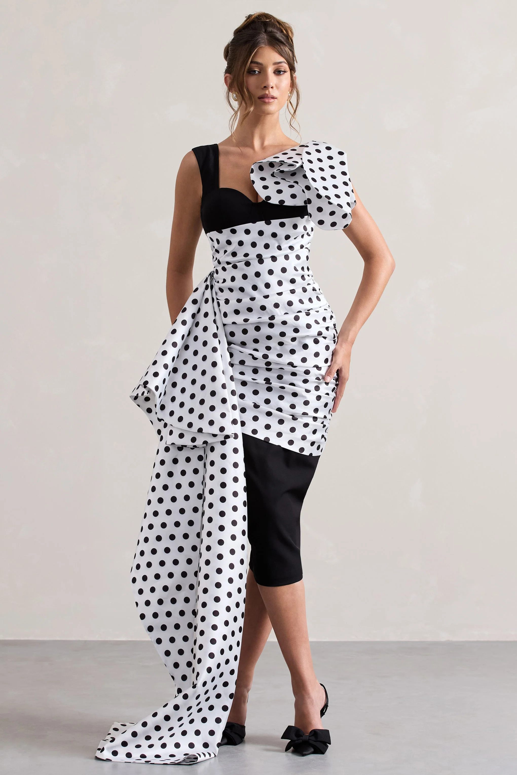 4051-unattainable-black-polka-dot-wrap-midi-dress-volume-drape-1.webp