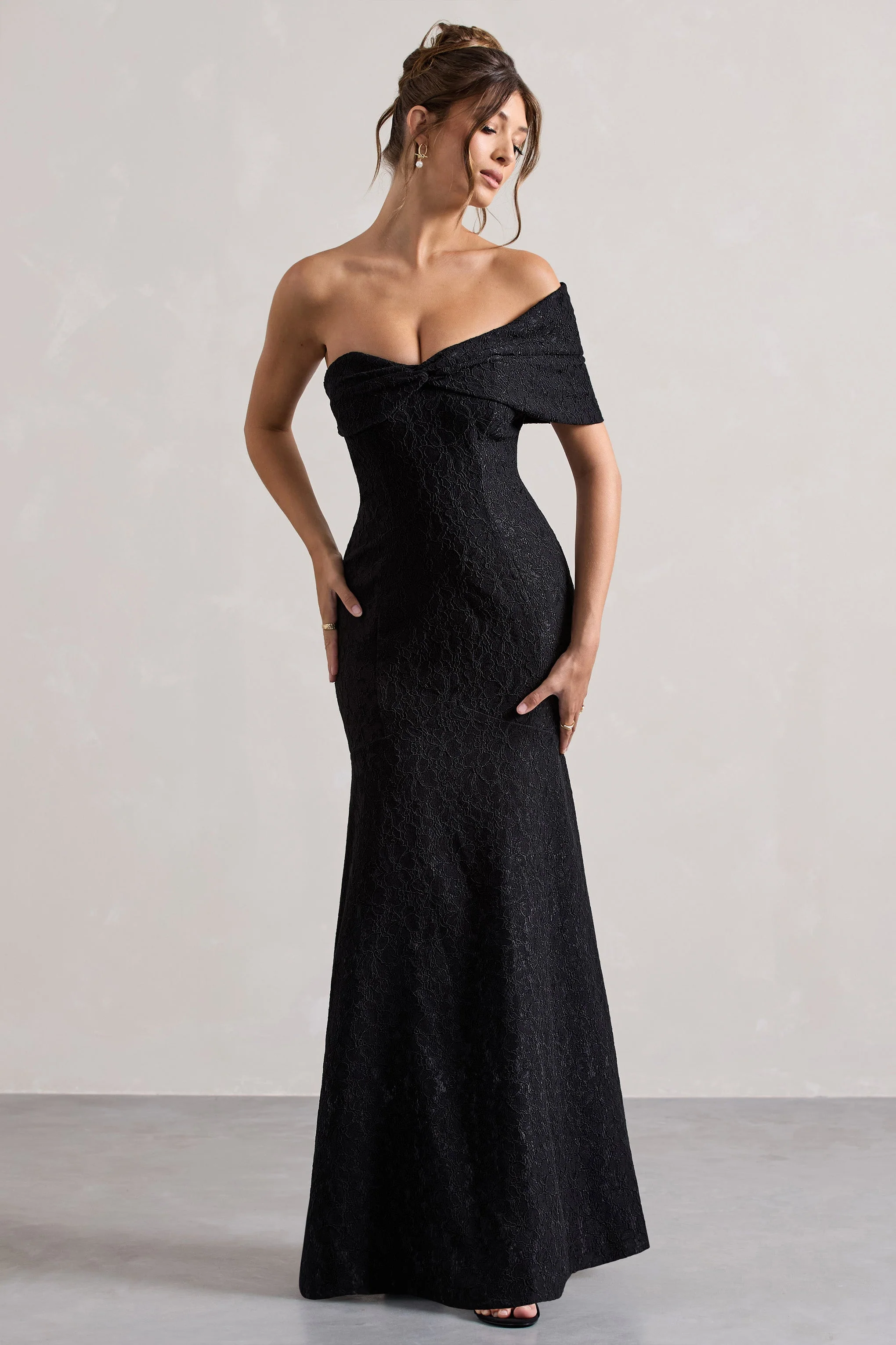 4399-masquerade-black-lace-twisted-bardot-maxi-dress-1.webp