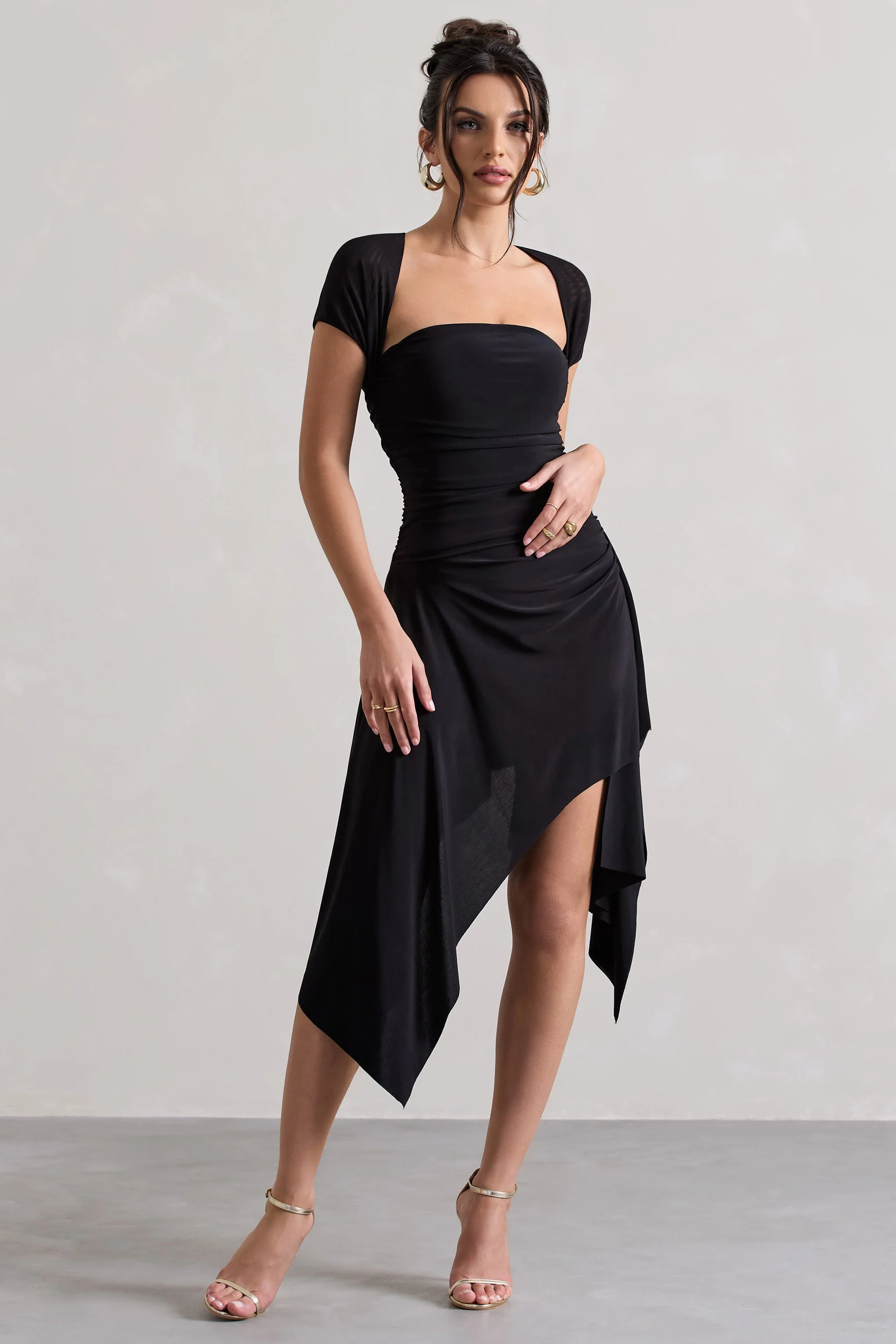 4600-corsica-black-gathered-mesh-long-sleeve-draped-mini-dress-1.webp