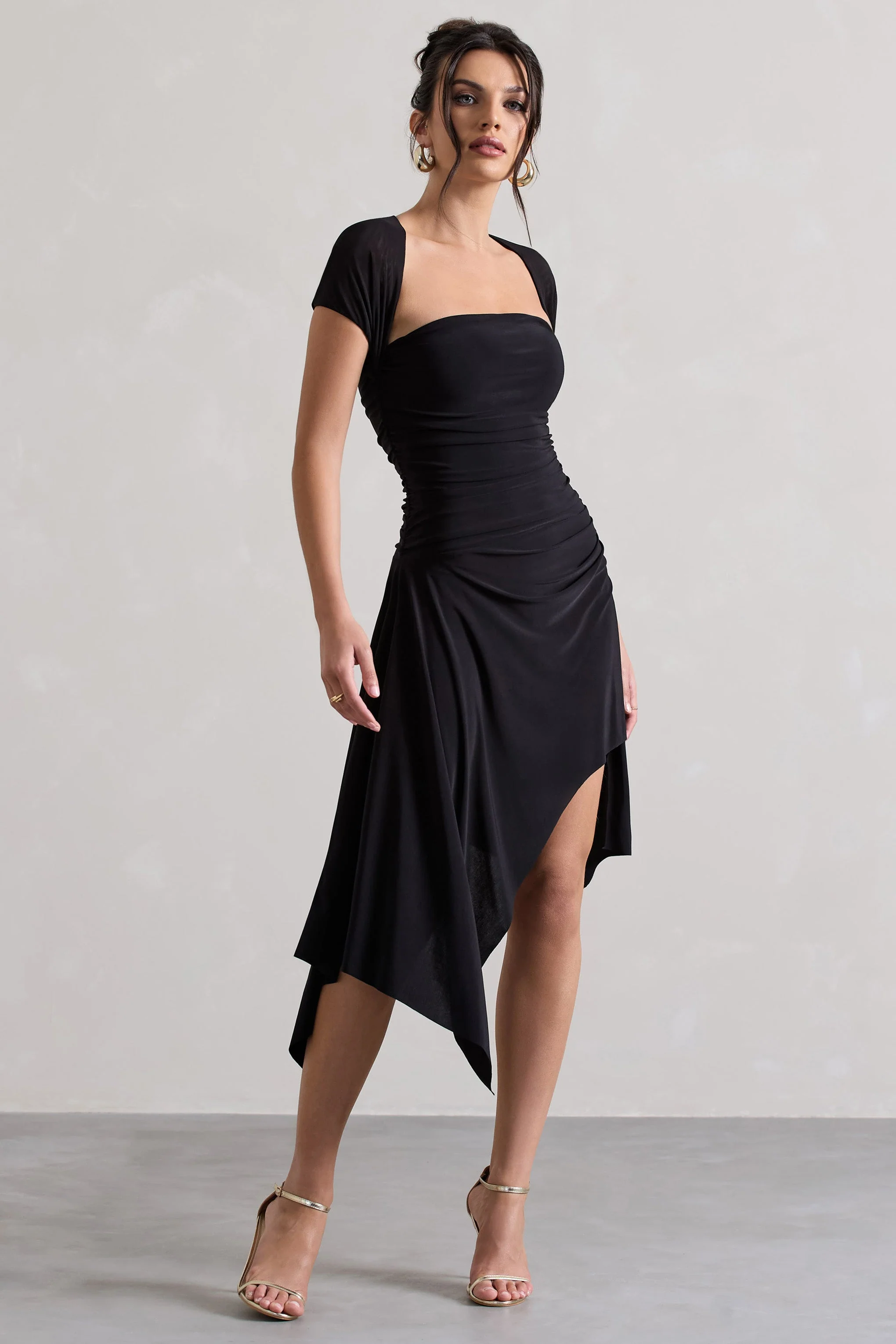 4600-corsica-black-gathered-mesh-long-sleeve-draped-mini-dress-1.webp