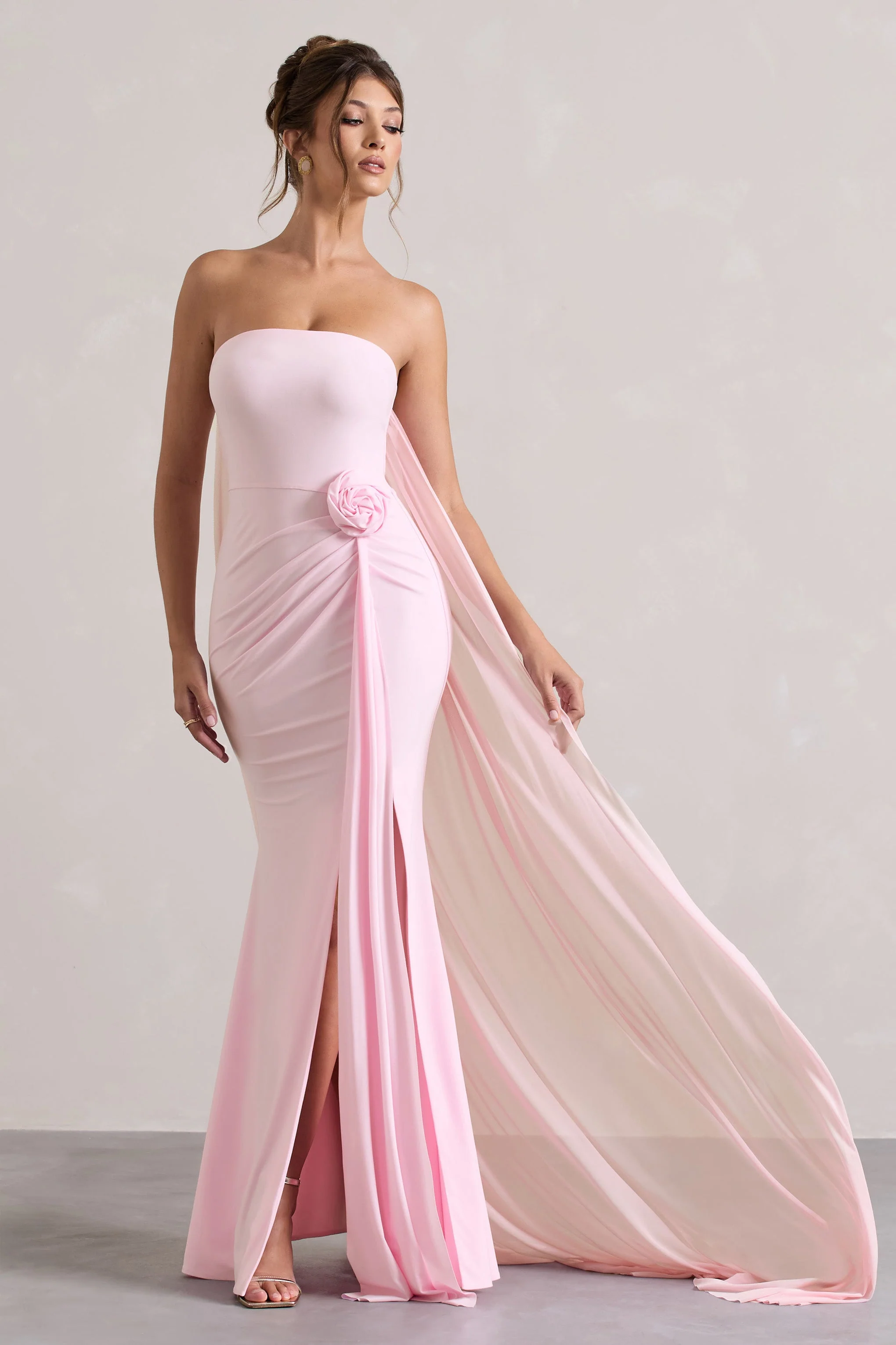 5508-more-to-come-pink-strapless-wrap-cape-maxi-dress-with-corsage-1.webp
