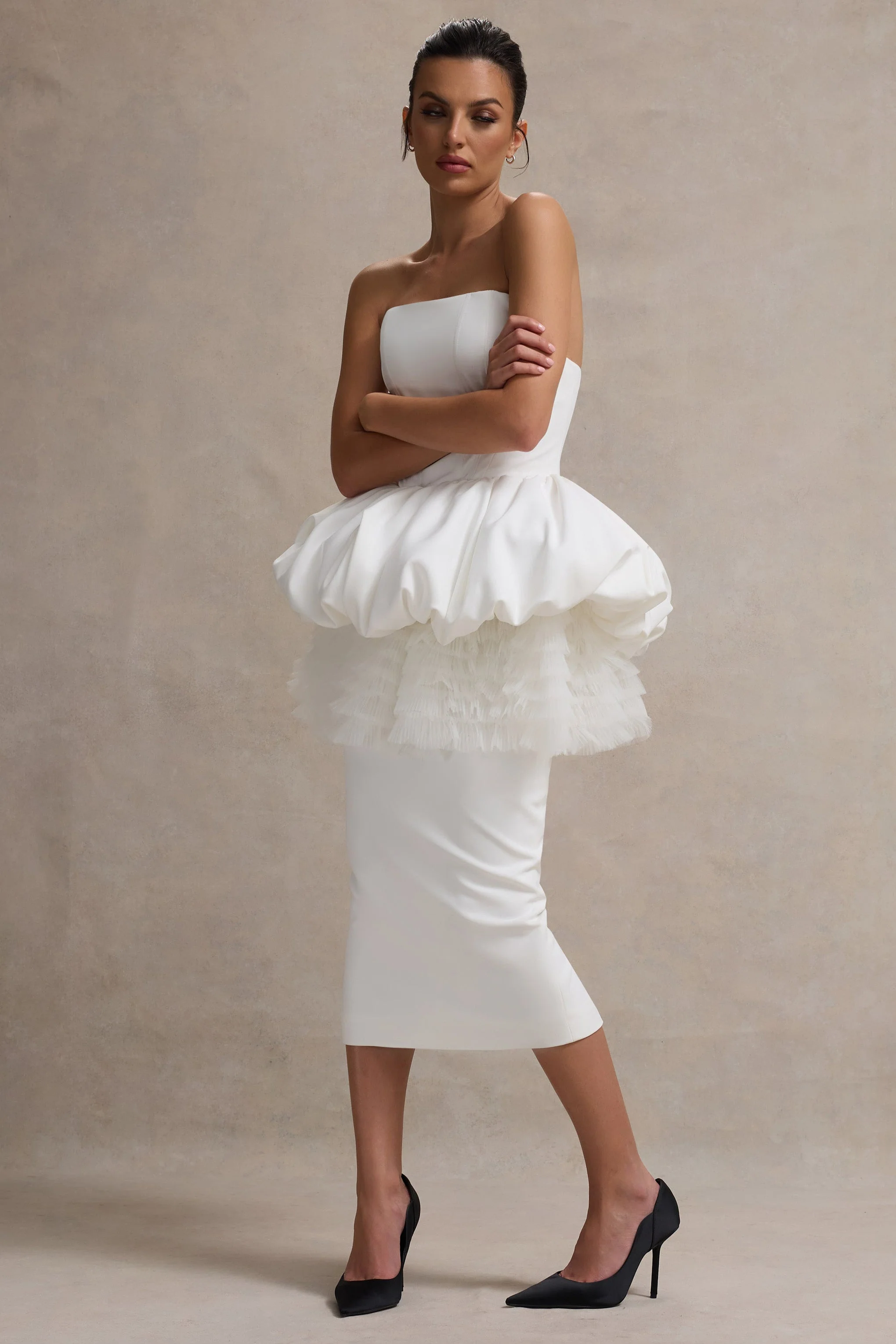 5598-jones-white-strapless-midi-dress-with-tulle-peplum-waist-1.webp