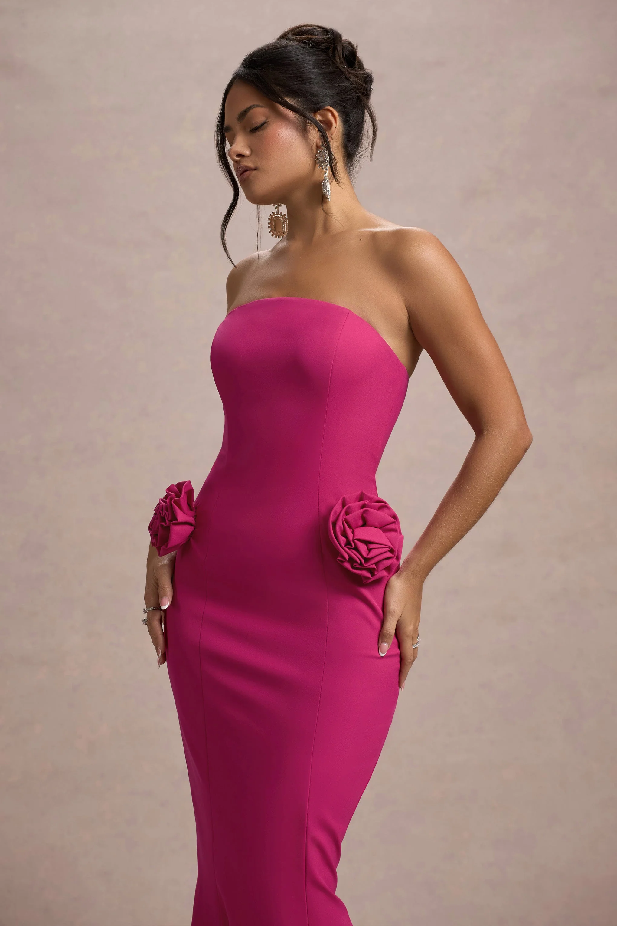 5736-best-of-the-best-dark-pink-strapless-fishtail-maxi-dress-with-corsages-1.webp