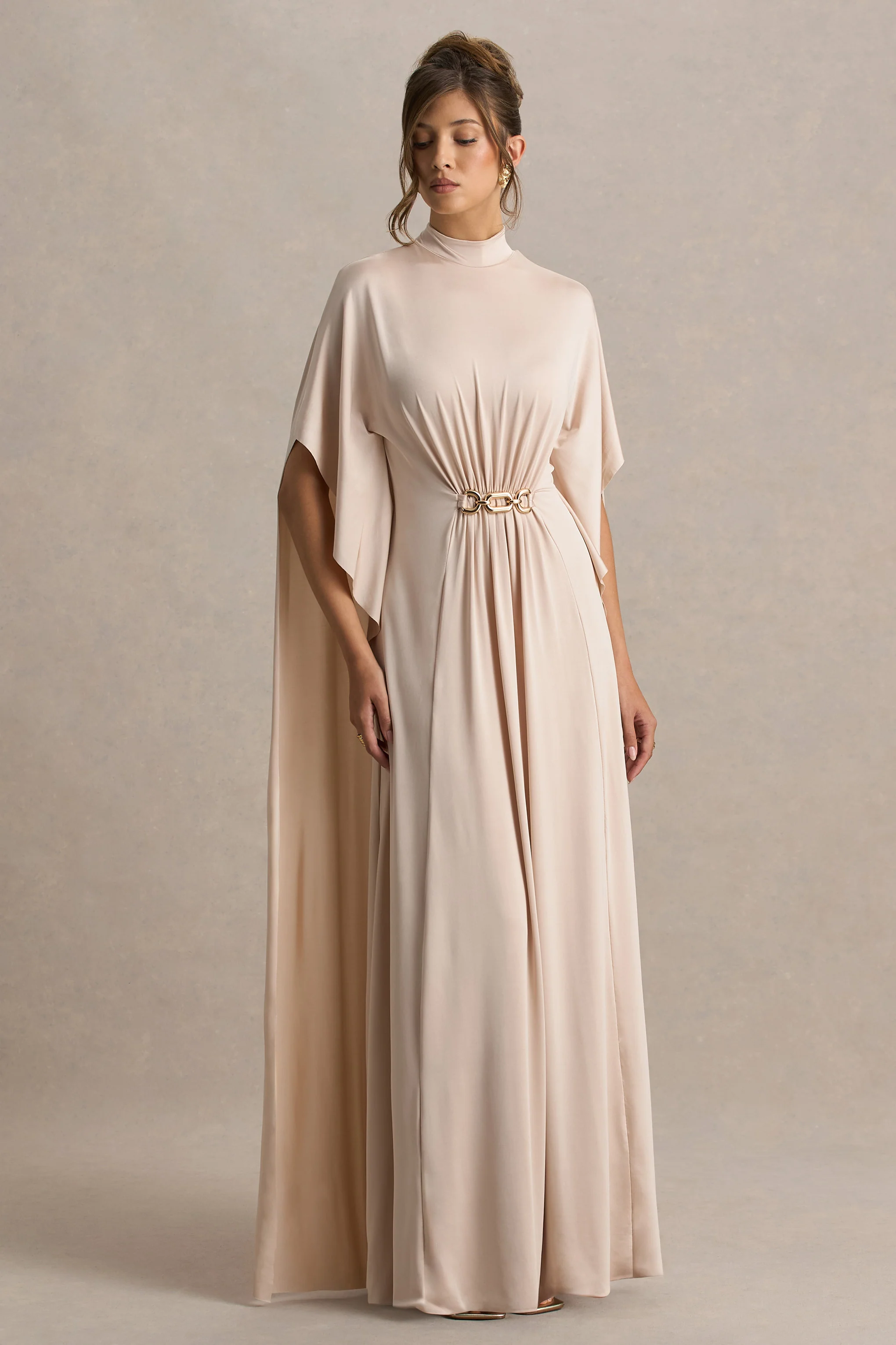 6294-olessia-champagne-belted-gathered-cape-sleeve-maxi-dress-1.webp