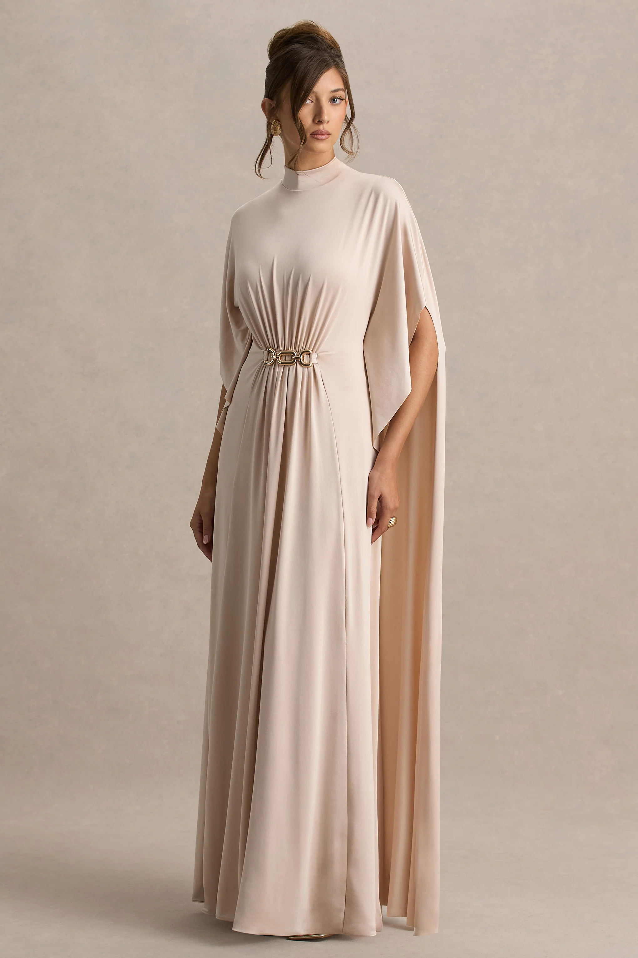 6294-olessia-champagne-belted-gathered-cape-sleeve-maxi-dress-1.webp