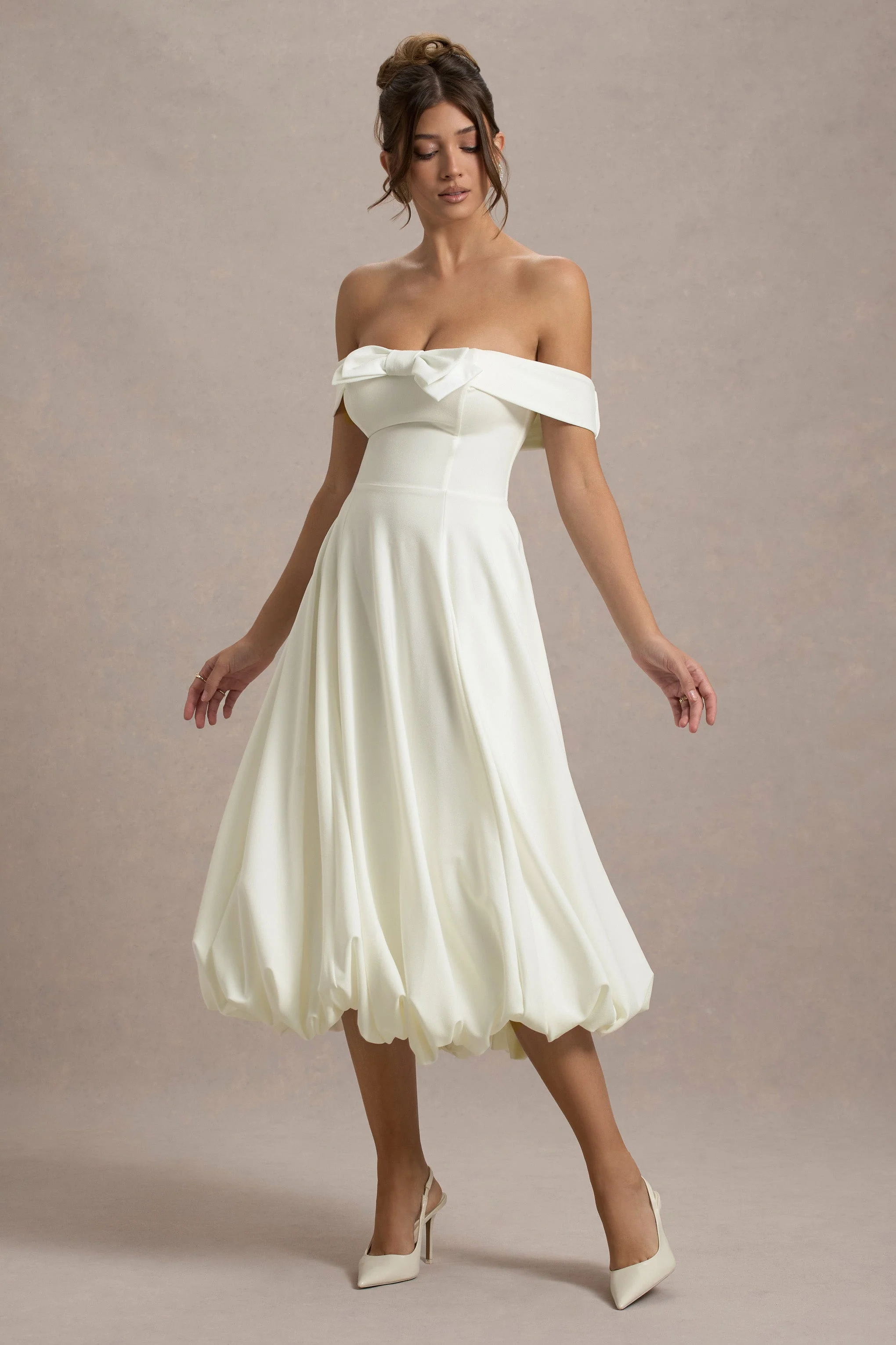 6447-calliopia-cream-bow-bardot-midi-dress-with-puff-ball-skirt-1.webp