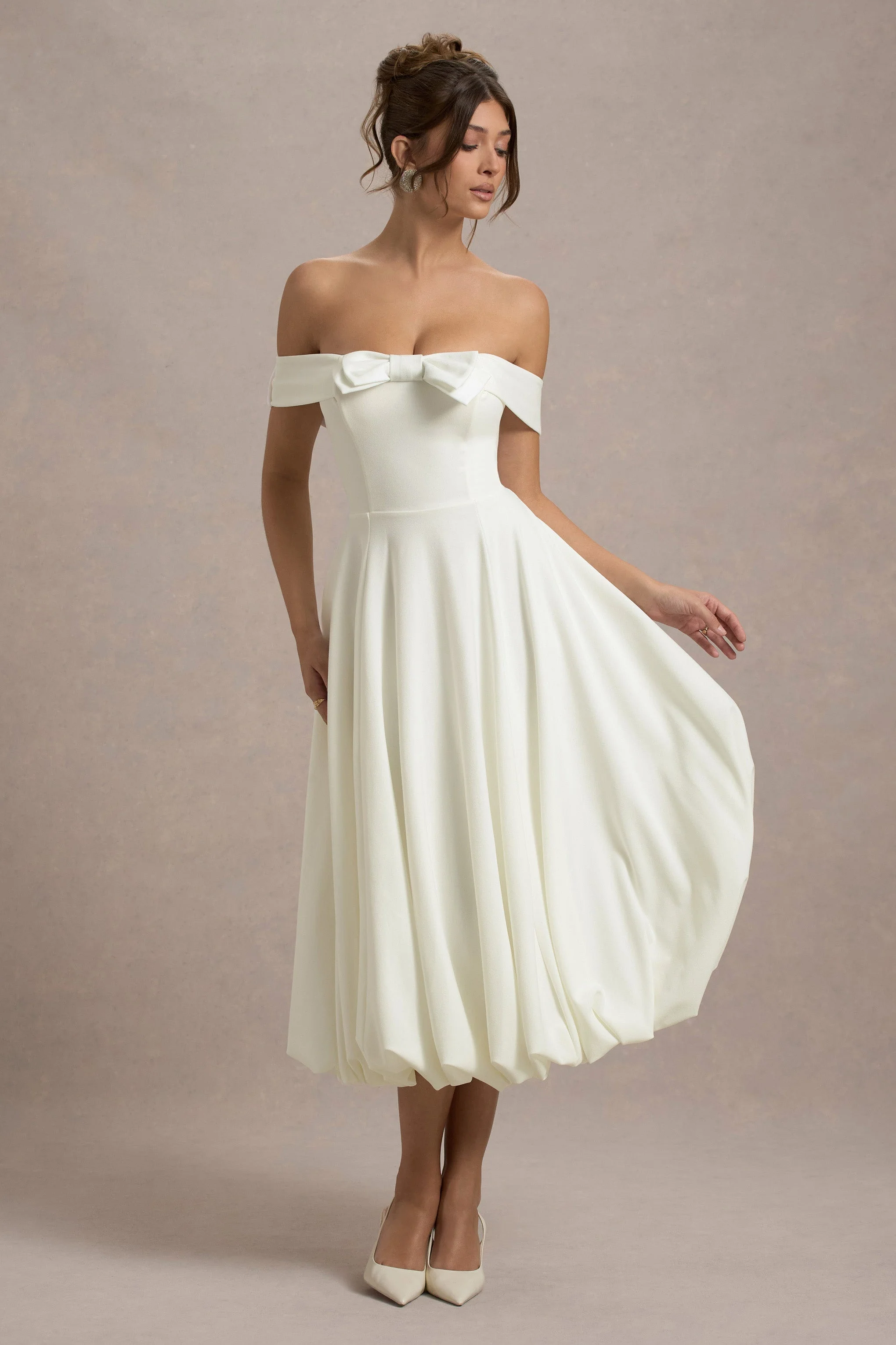 6447-calliopia-cream-bow-bardot-midi-dress-with-puff-ball-skirt-1.webp