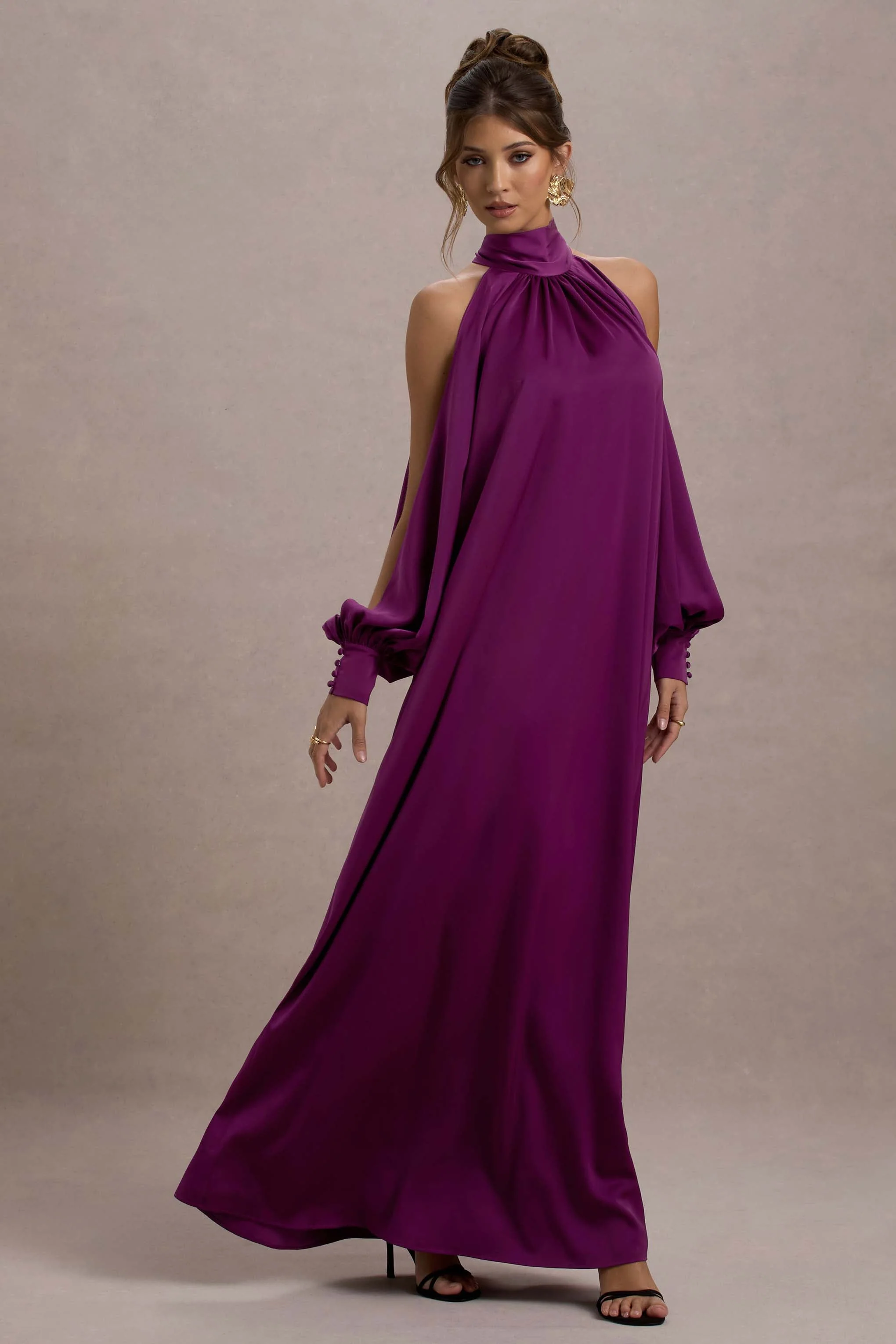 6556-baila-mulberry-satin-high-neck-cape-sleeve-maxi-dress-1.webp
