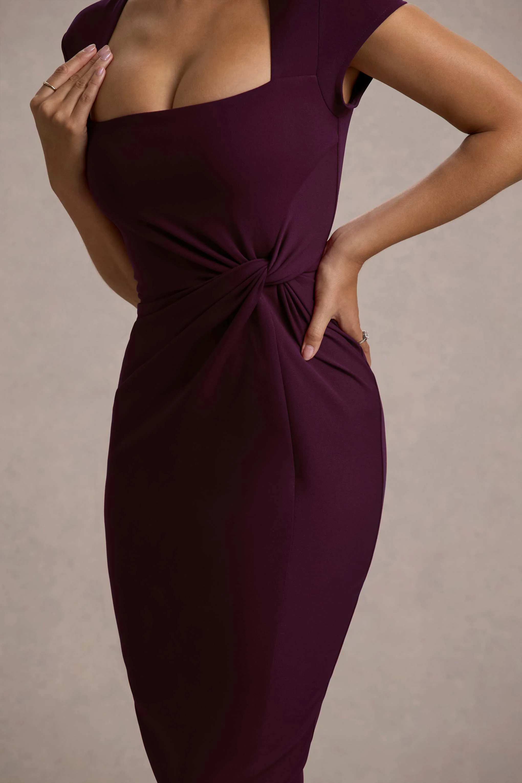 7014-lorenzie-plum-square-neck-short-sleeve-twist-midi-dress-1.webp