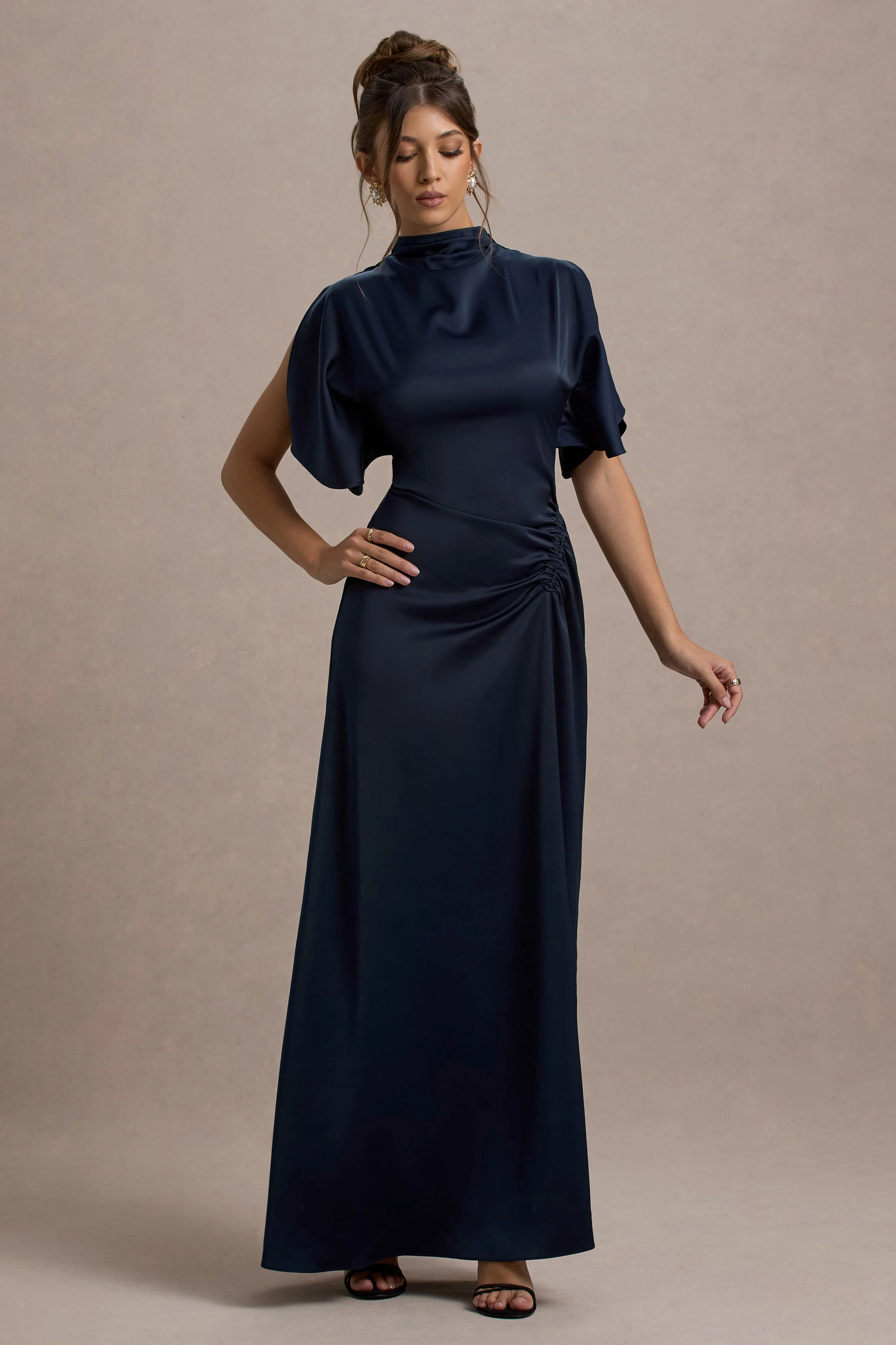 7070-audley-navy-satin-high-neck-flutter-sleeve-maxi-dress-1.webp
