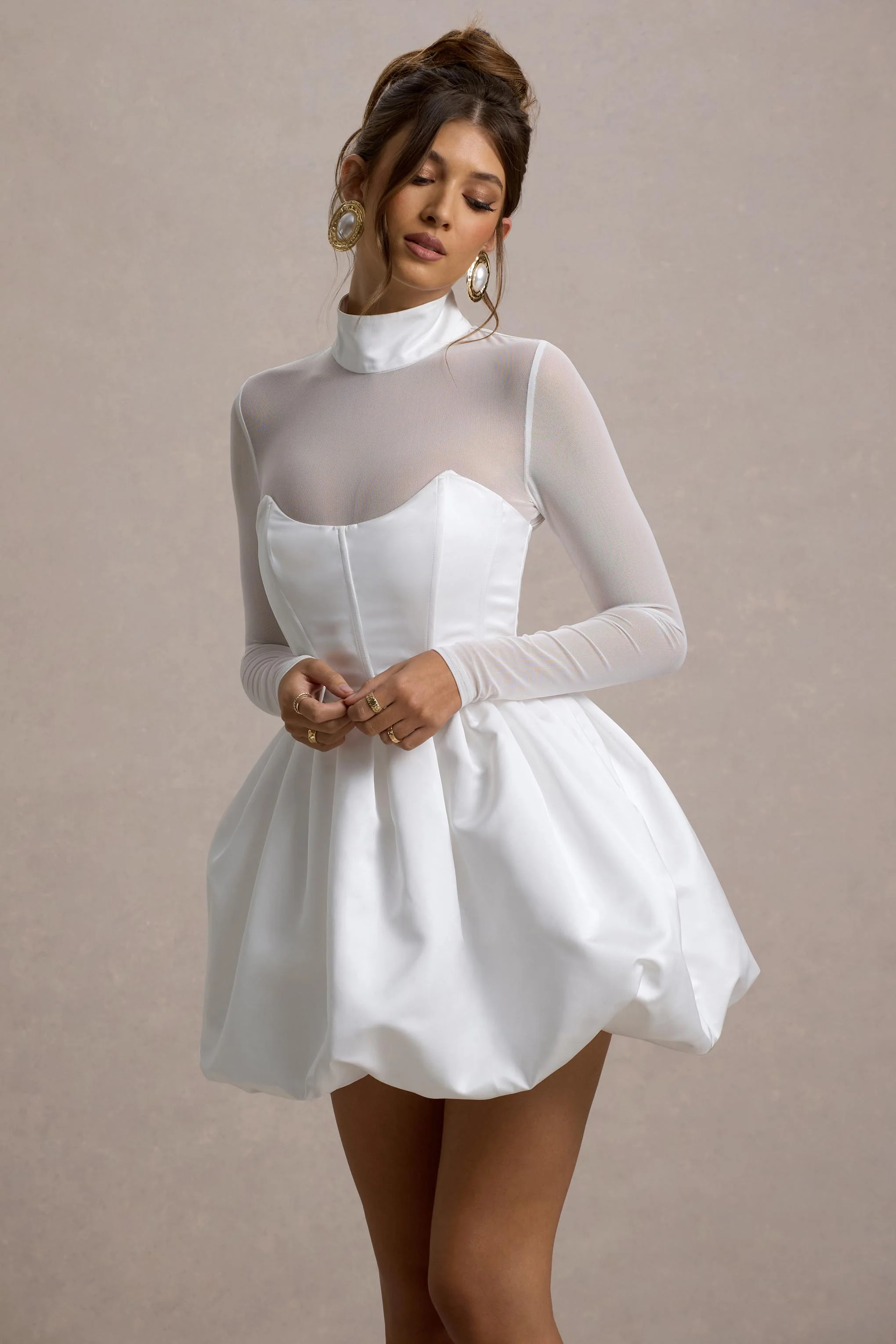 7154-tinkerbell-white-satin-long-sleeve-puffball-mini-dress-1.webp
