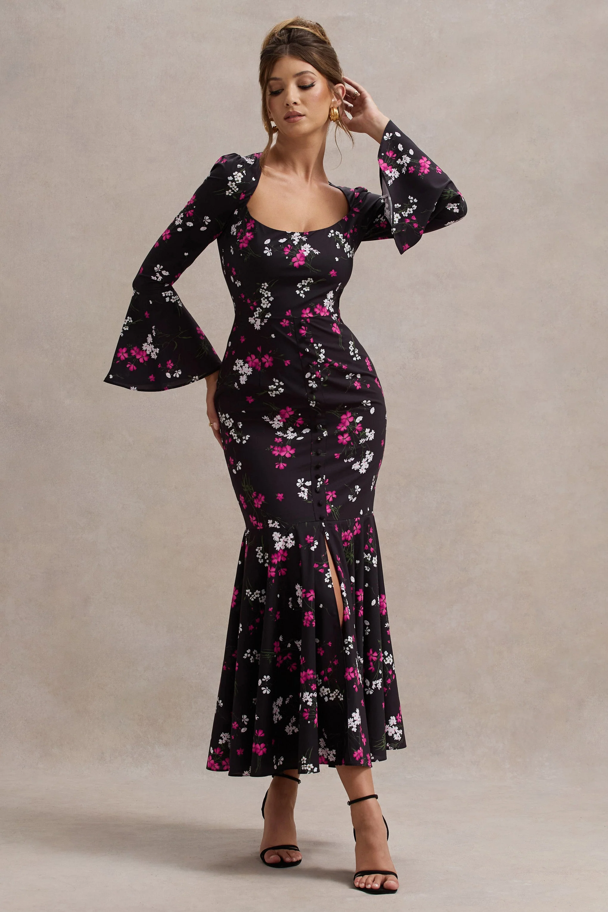 7319-catalonia-black-ditsy-floral-print-chiffon-long-sleeve-split-maxi-dress-1.webp