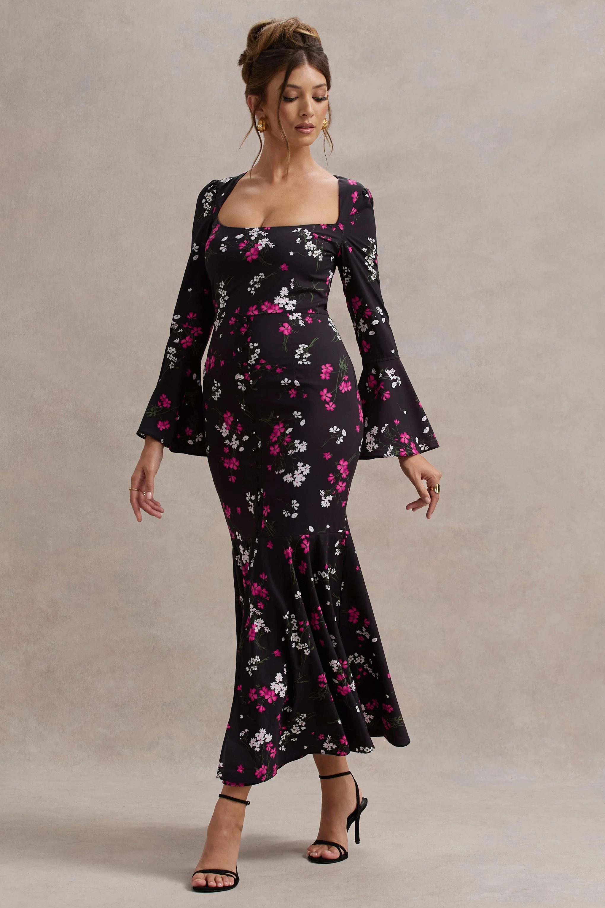 7319-catalonia-black-ditsy-floral-print-chiffon-long-sleeve-split-maxi-dress-1.webp