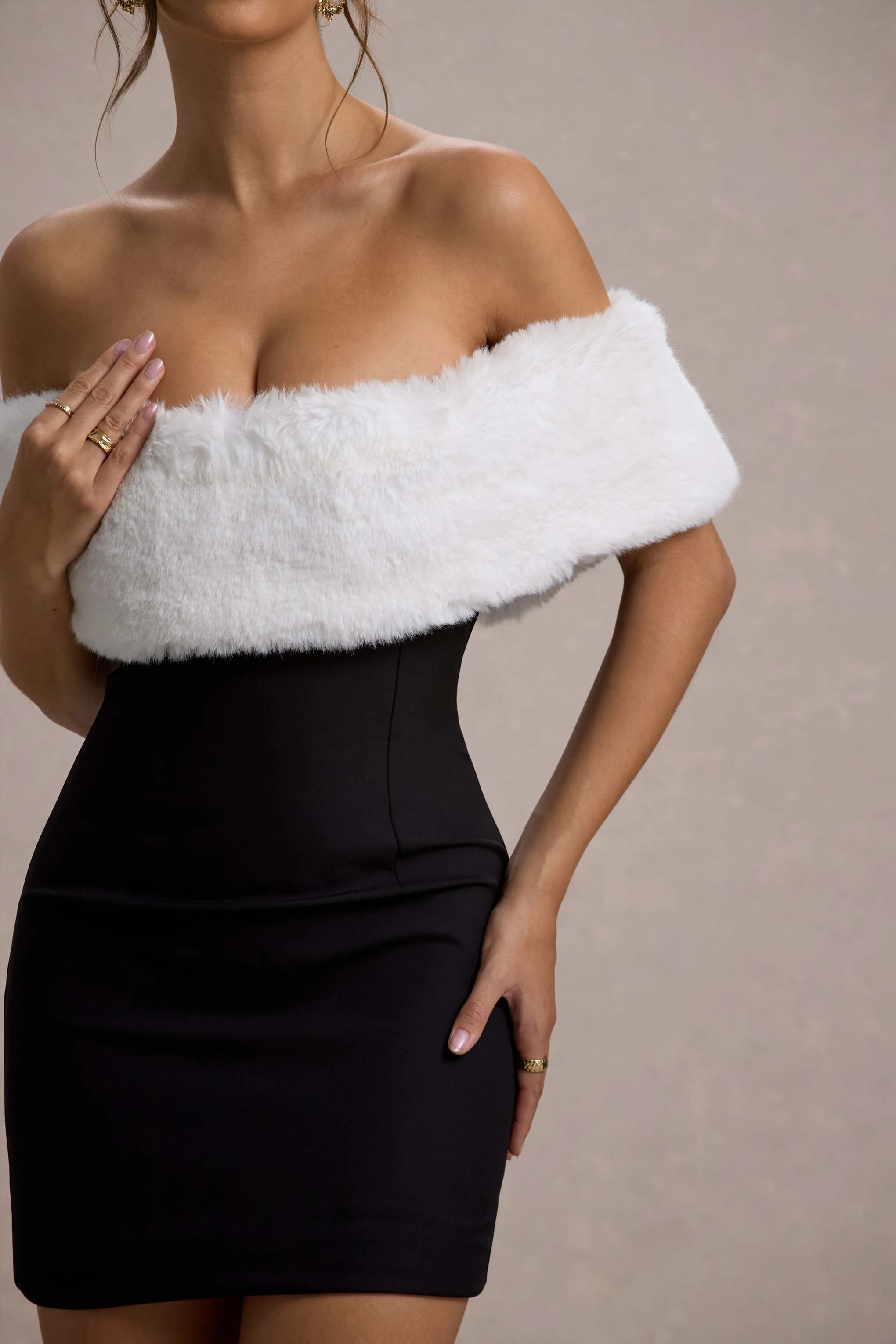 7479-little-luxe-black-bardot-mini-dress-with-white-fur-trim-1.webp
