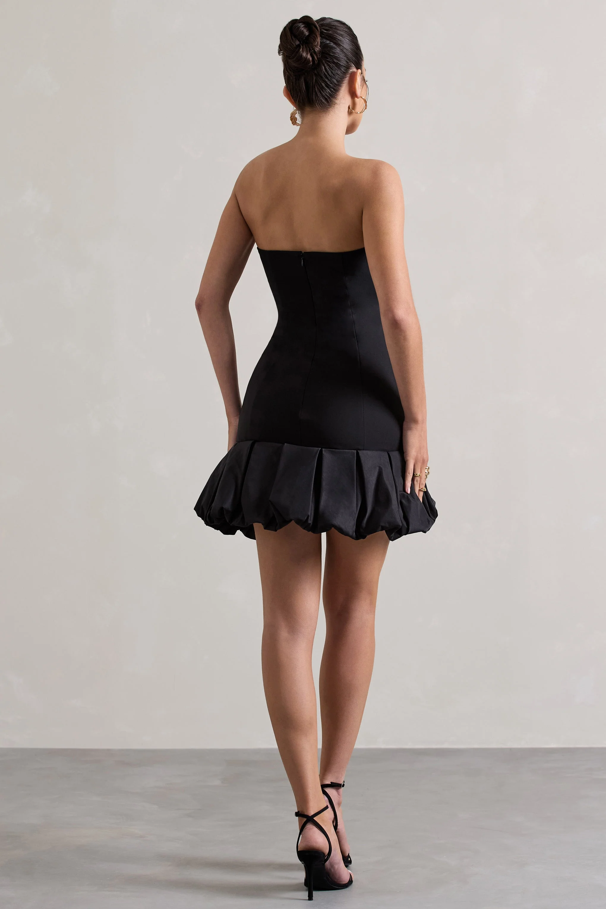 7486-liscia-black-bandeau-mini-dress-with-ruffle-trim-1.webp