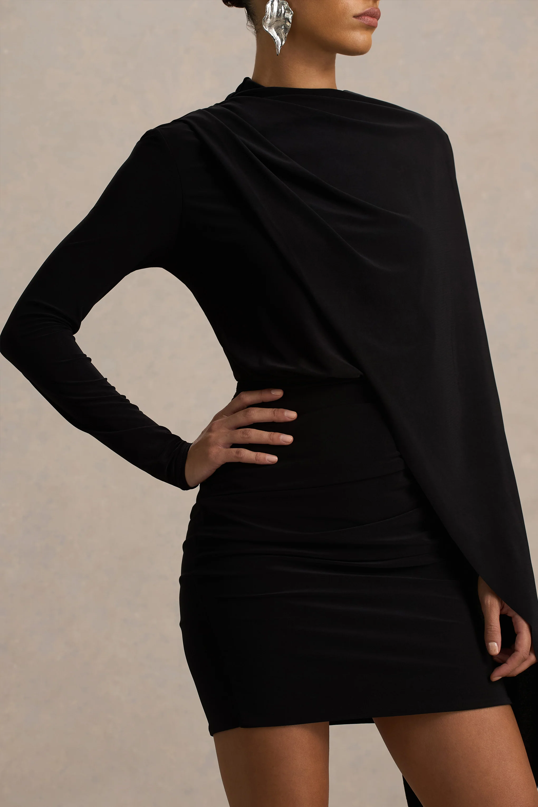 8449-celeste-black-long-sleeve-mini-dress-with-cape-sleeve-1.webp