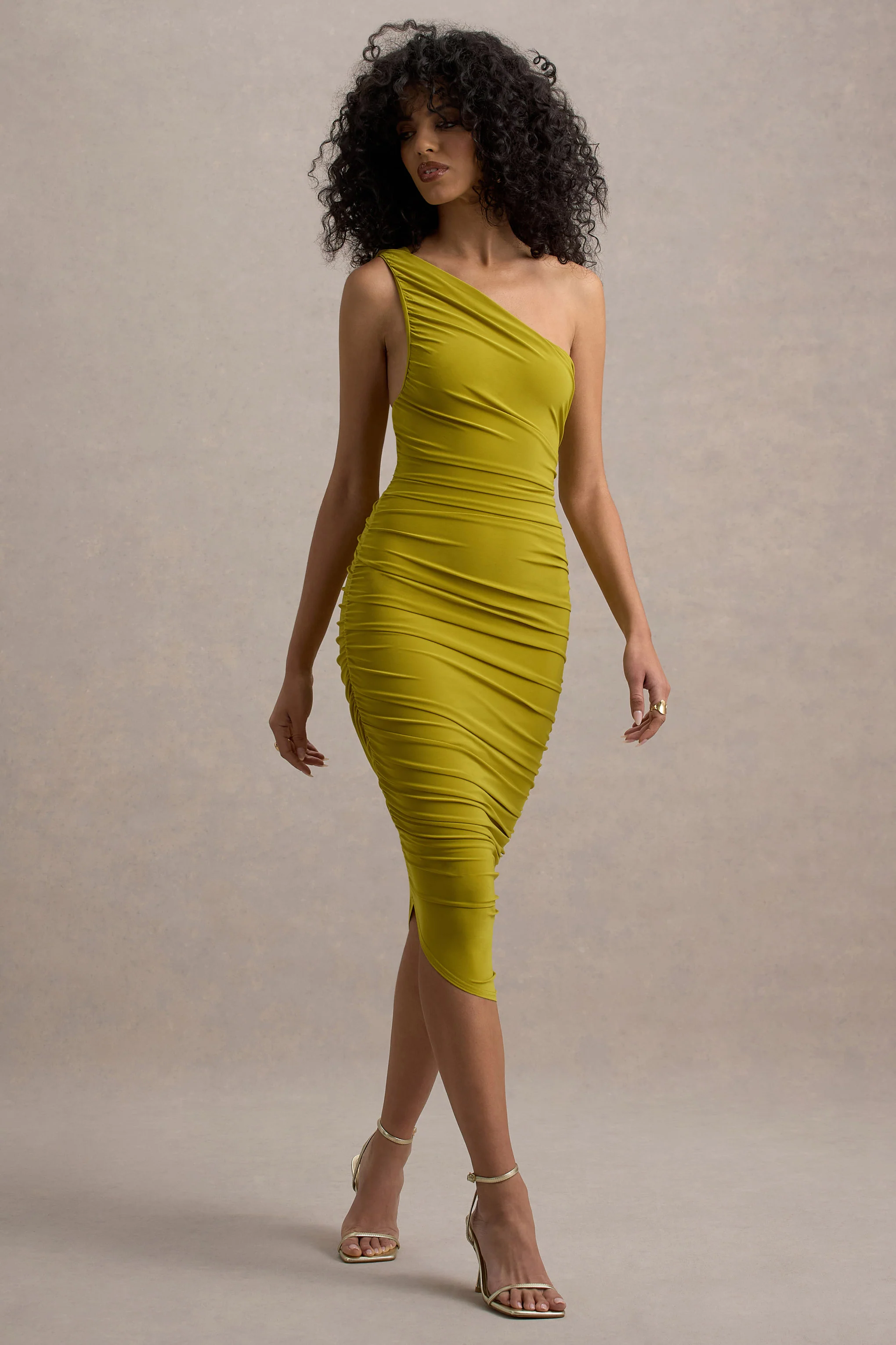 8794-dorit-green-one-shoulder-asymmetric-ruched-midi-dress-1.webp