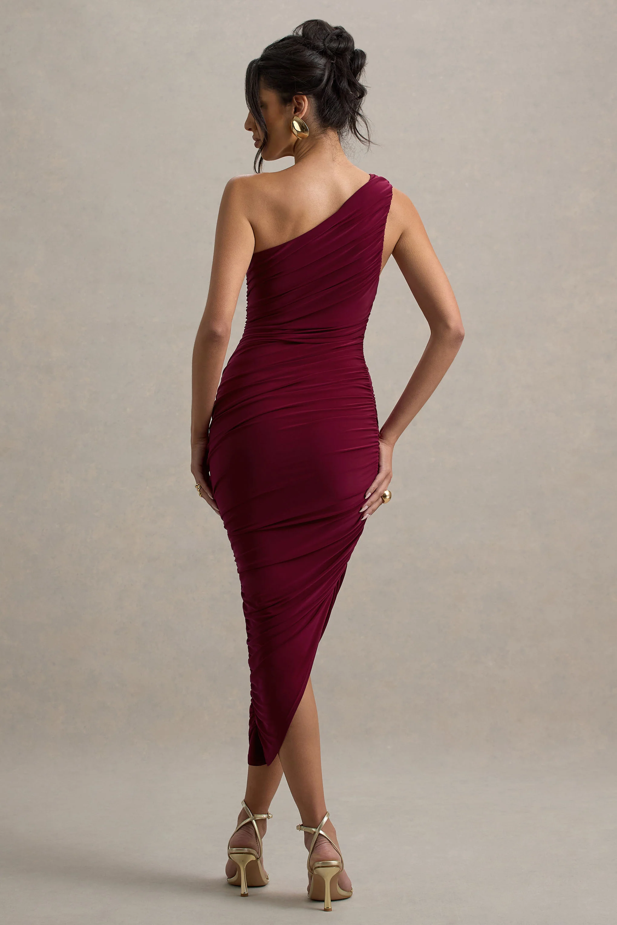 8801-dorit-burgundy-one-shoulder-asymmetric-ruched-midi-dress-1.webp