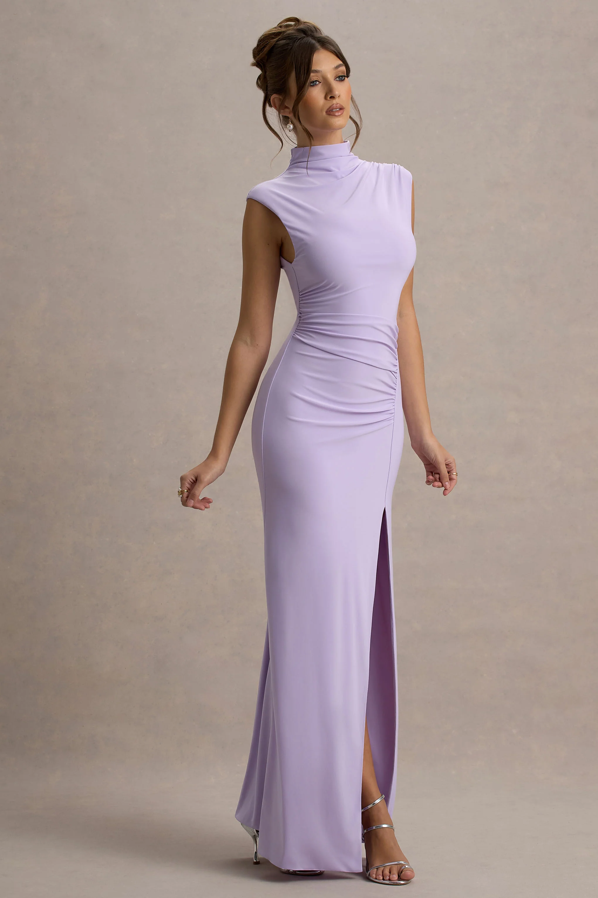 9339-lanetta-lilac-ruched-high-neck-maxi-dress-with-split-1.webp