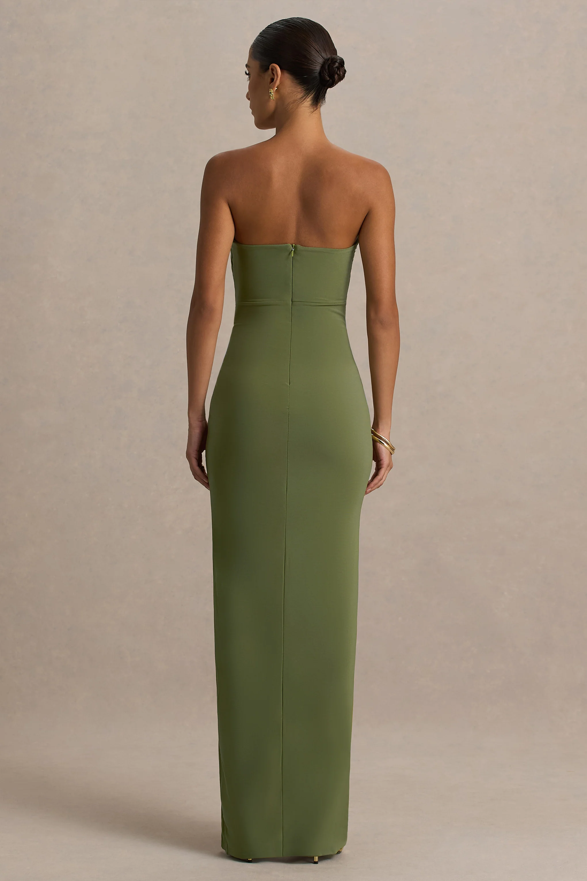 9630-laviza-olive-strapless-cut-out-wrap-maxi-dress-1.webp